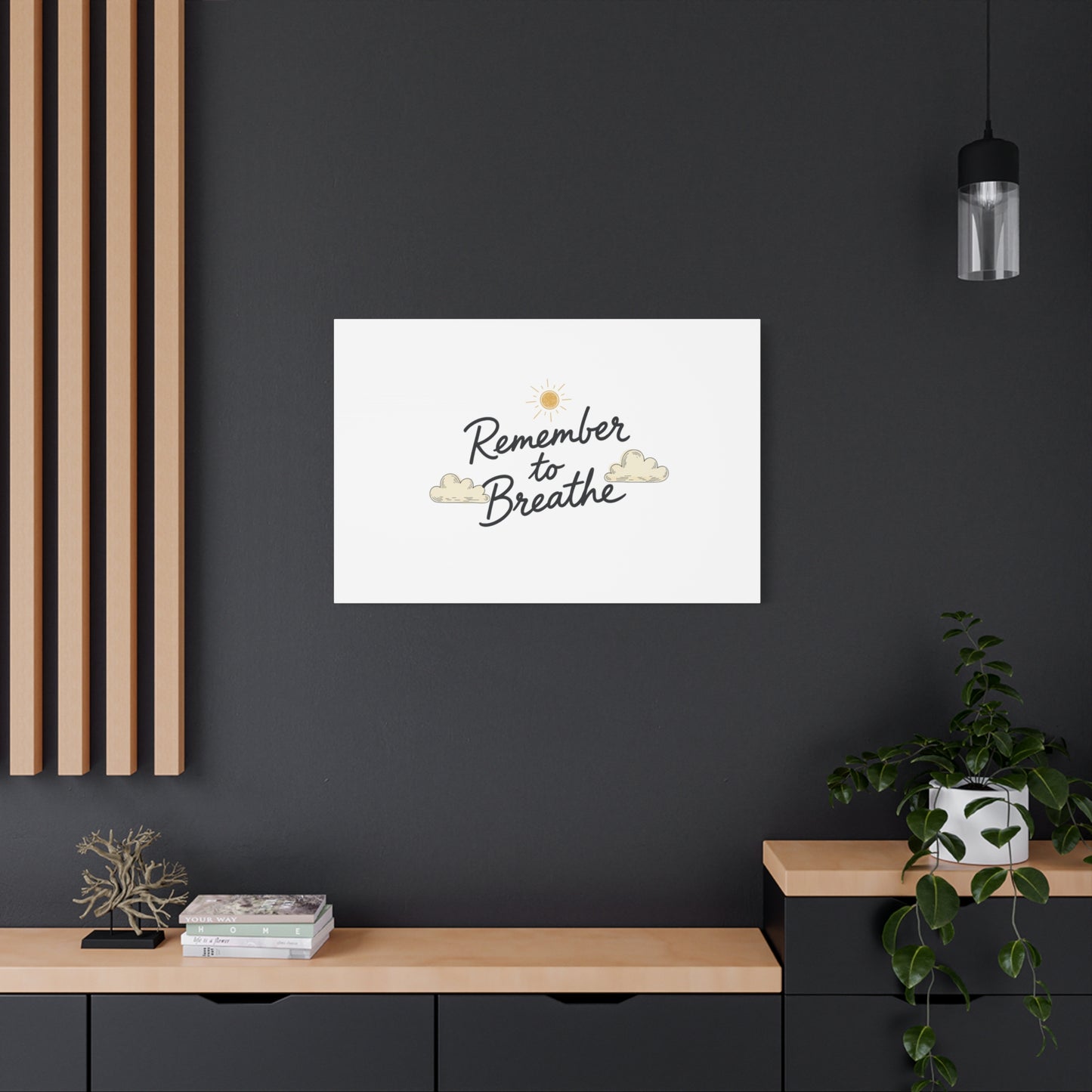 Remember to Breathe Canvas | analogue reminder, handwritten note aesthetic