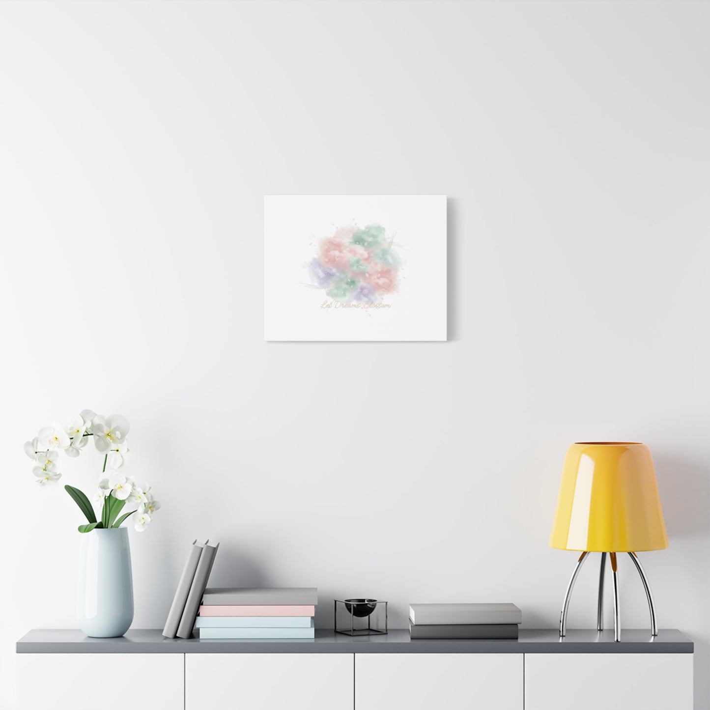 Dreamy Pastel Blossom Canvas | Matte Stretched Wall Art, pastel winter design