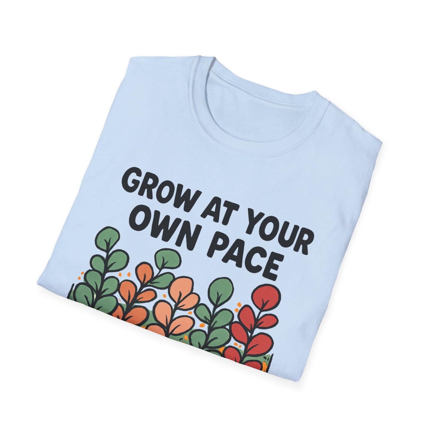 Grow at Your Own Pace Shirt – Retro Floral Graphic Tee, Comfort Colors Inspired, Growth Mindset T-Shirt for Women, Teachers & Everyday Wear