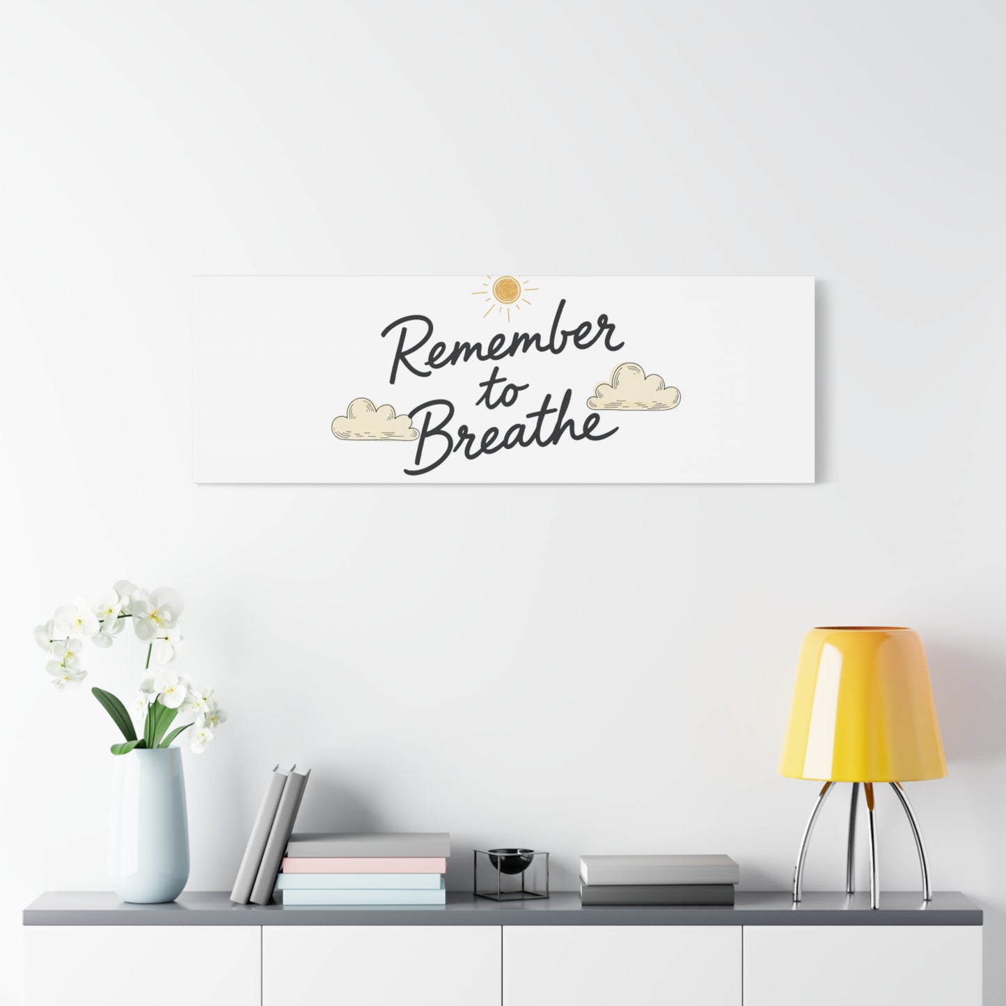 Remember to Breathe Canvas | analogue reminder, handwritten note aesthetic