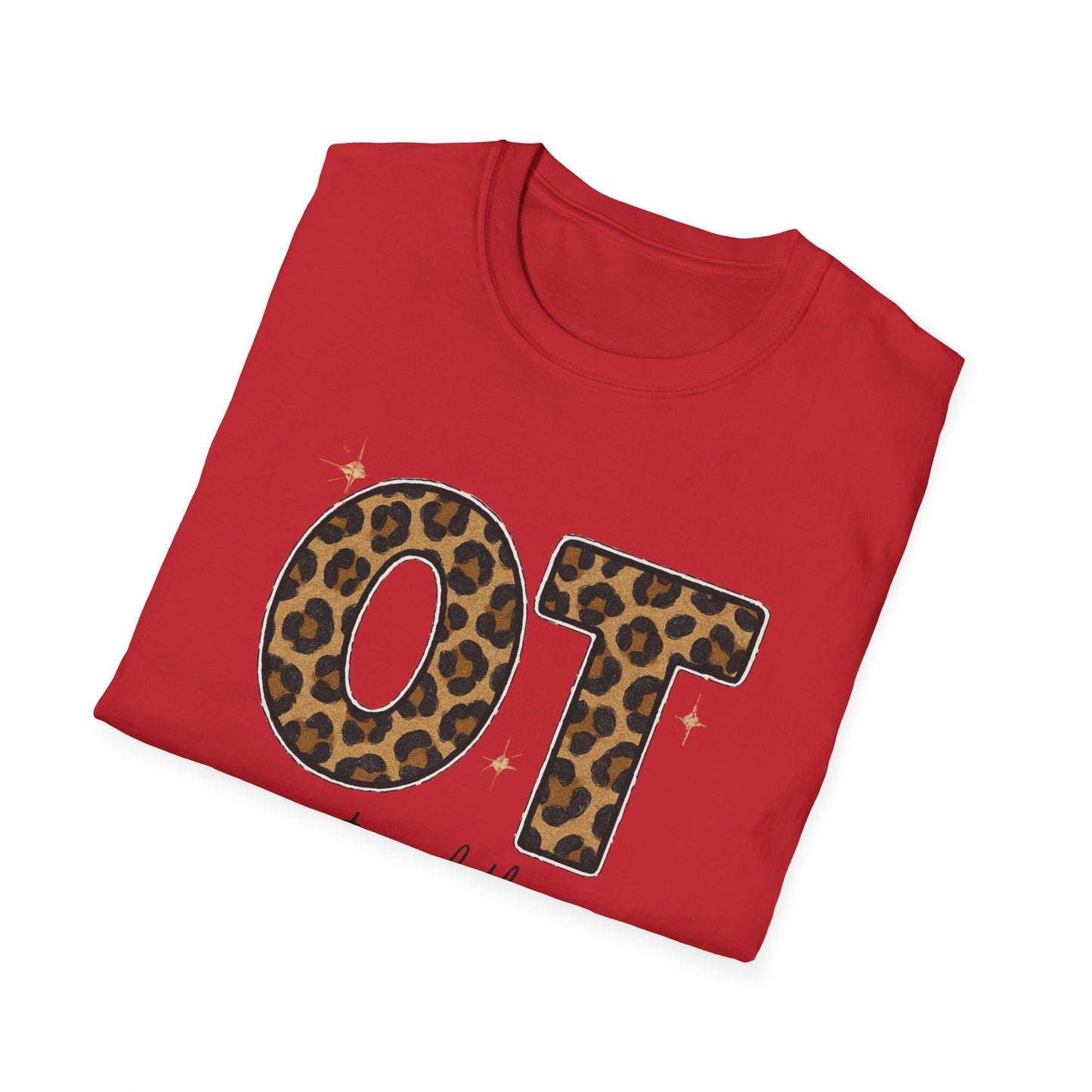 OT Leopard Print Occupational Therapy T-Shirt