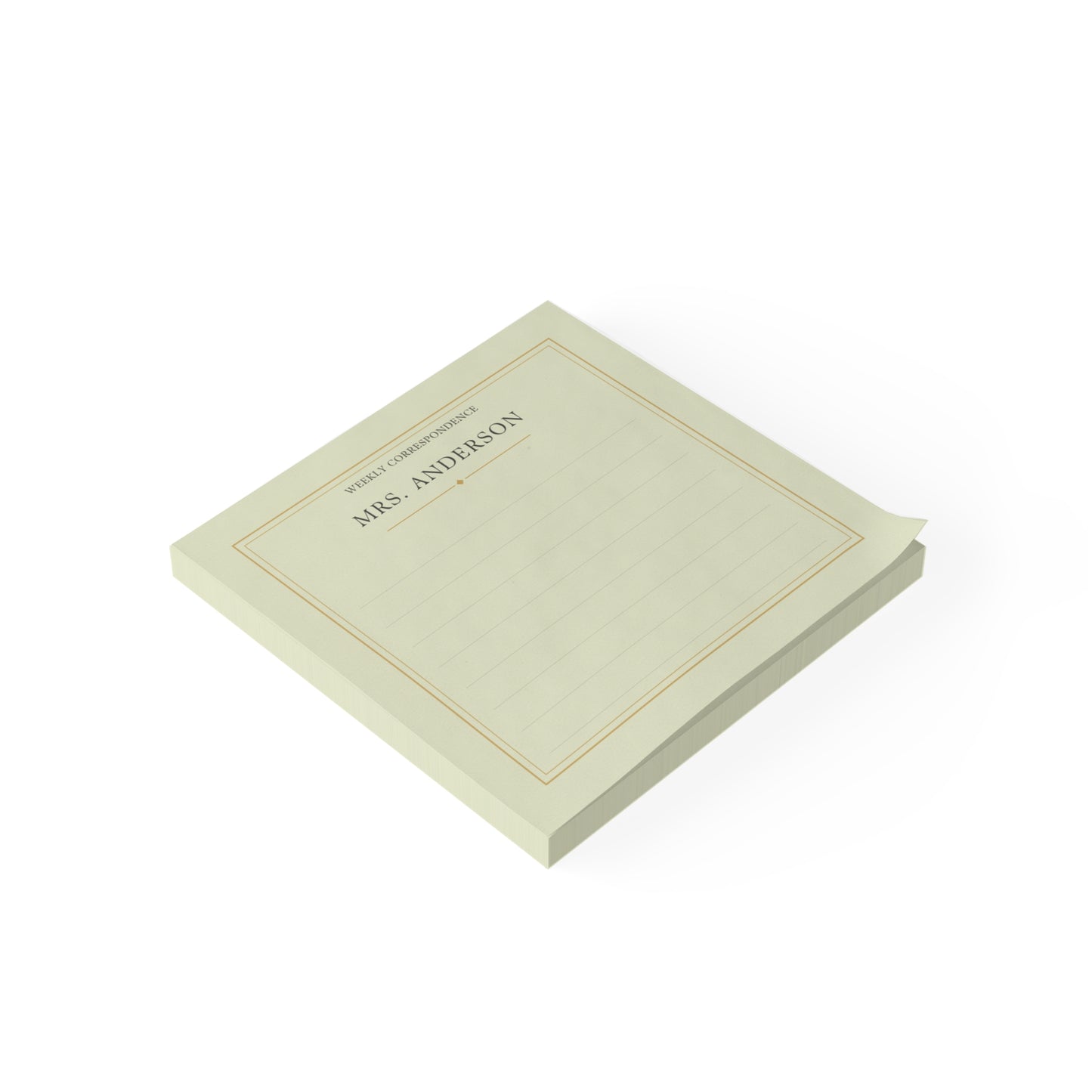 Personalized Teacher Sticky Notes, Custom Name Notepad Gift