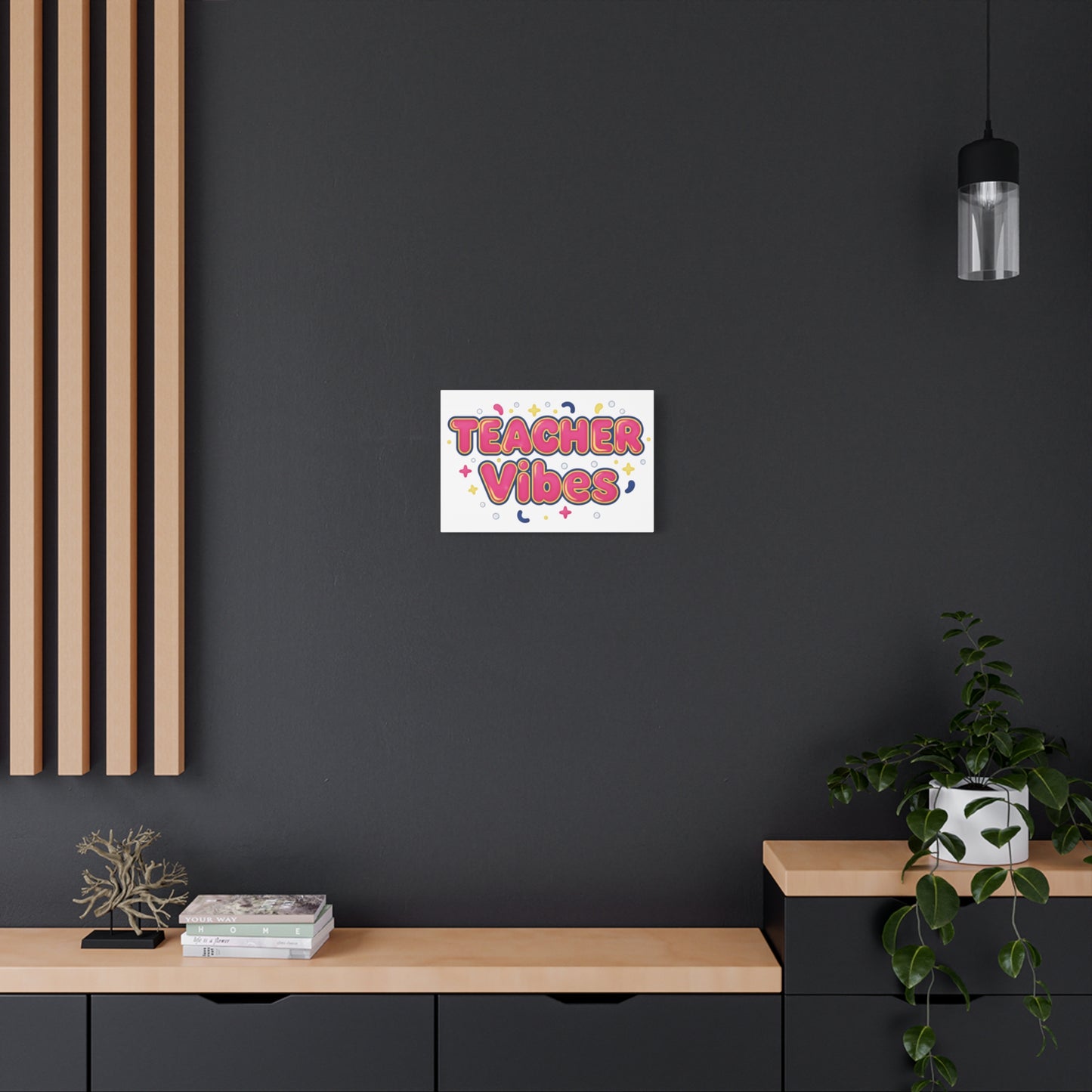 Teacher Vibes Canvas | Dopamine Decor, Neon Gradient Squishy Art