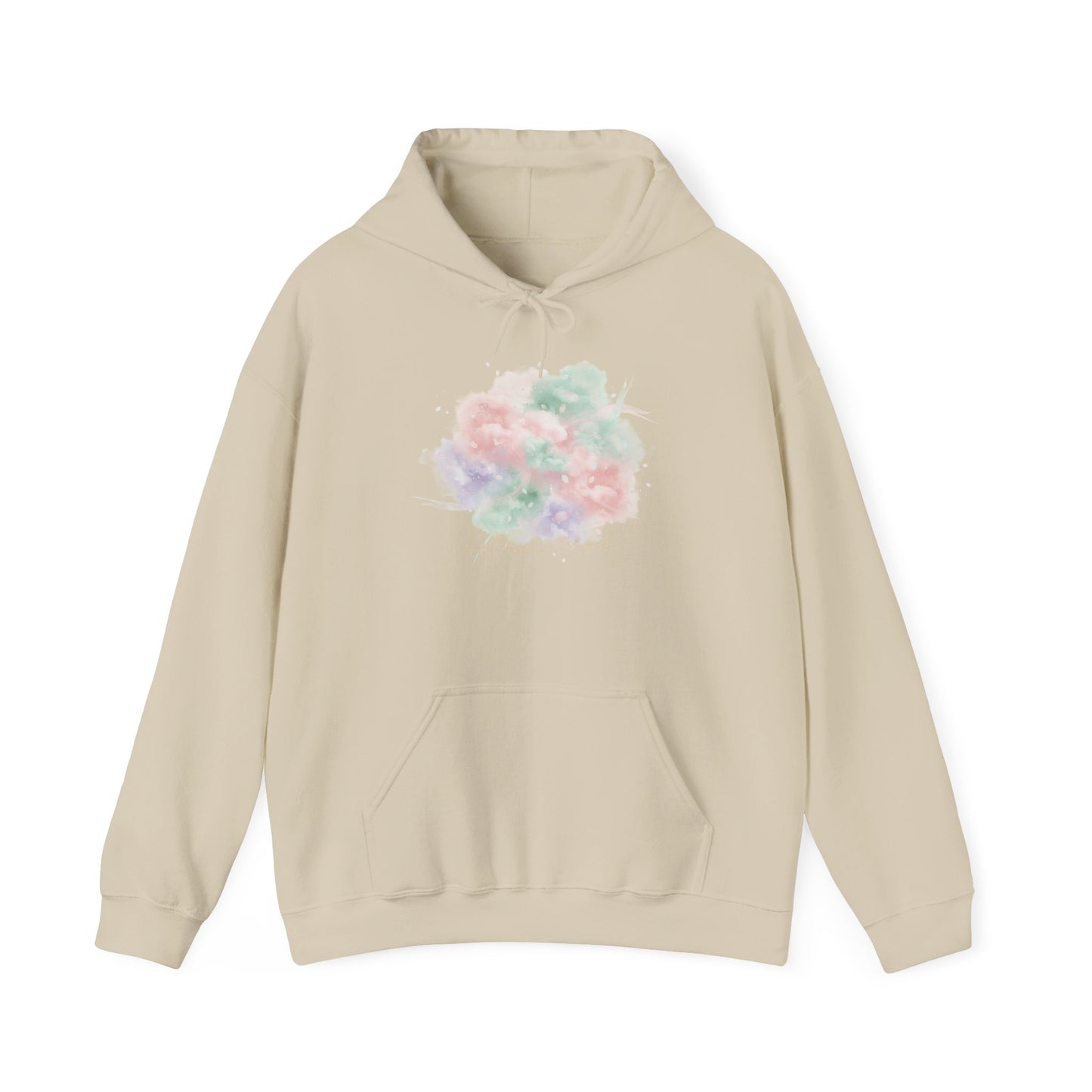 Dreamy Pastel Cloud Bouquet Hoodie | pastel winter design, dreamy gradient
