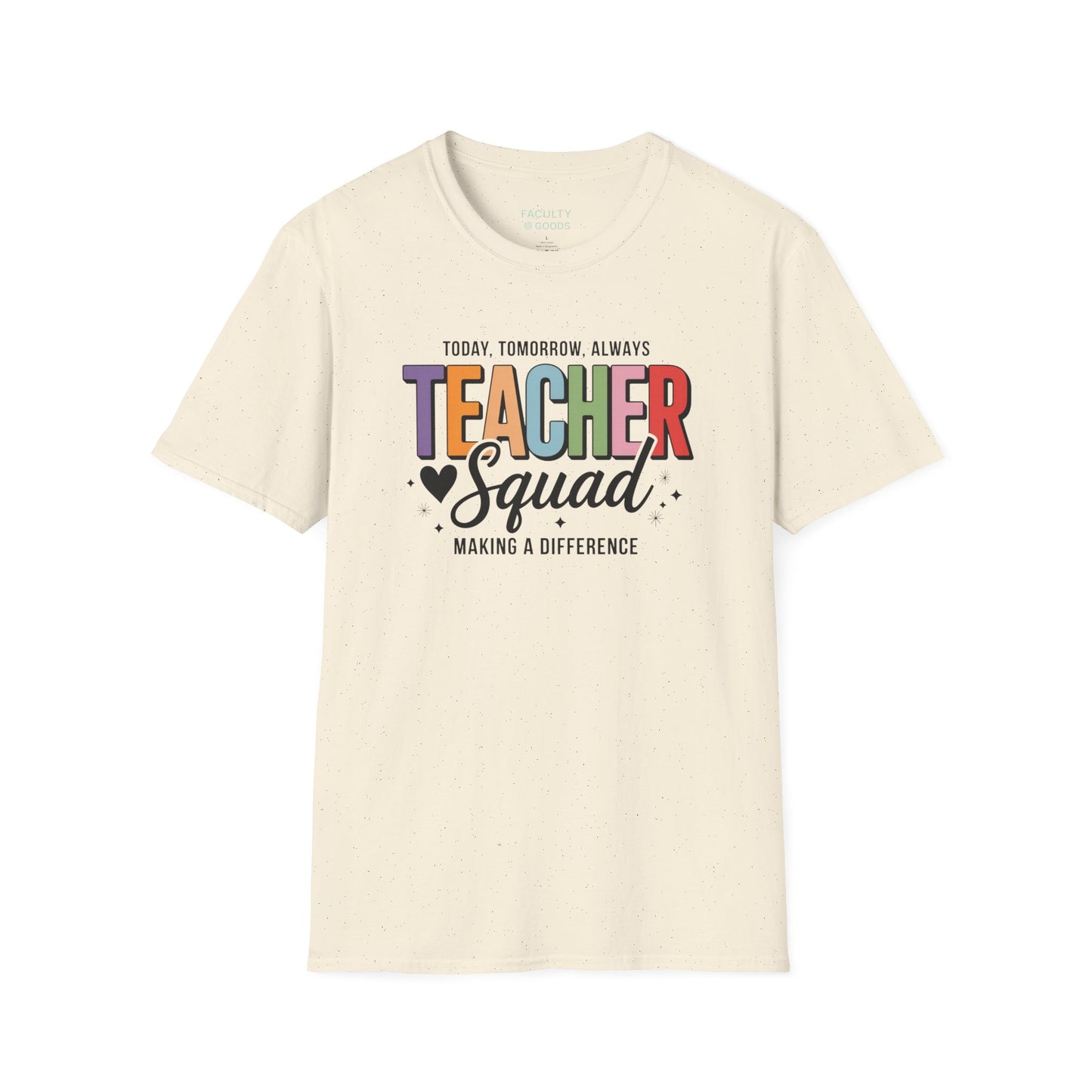 Teacher Squad Cotton T-Shirt: Colorful Matching Tee for Teacher Besties, S-4XL