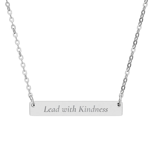 Lead With Kindness Bar Necklace