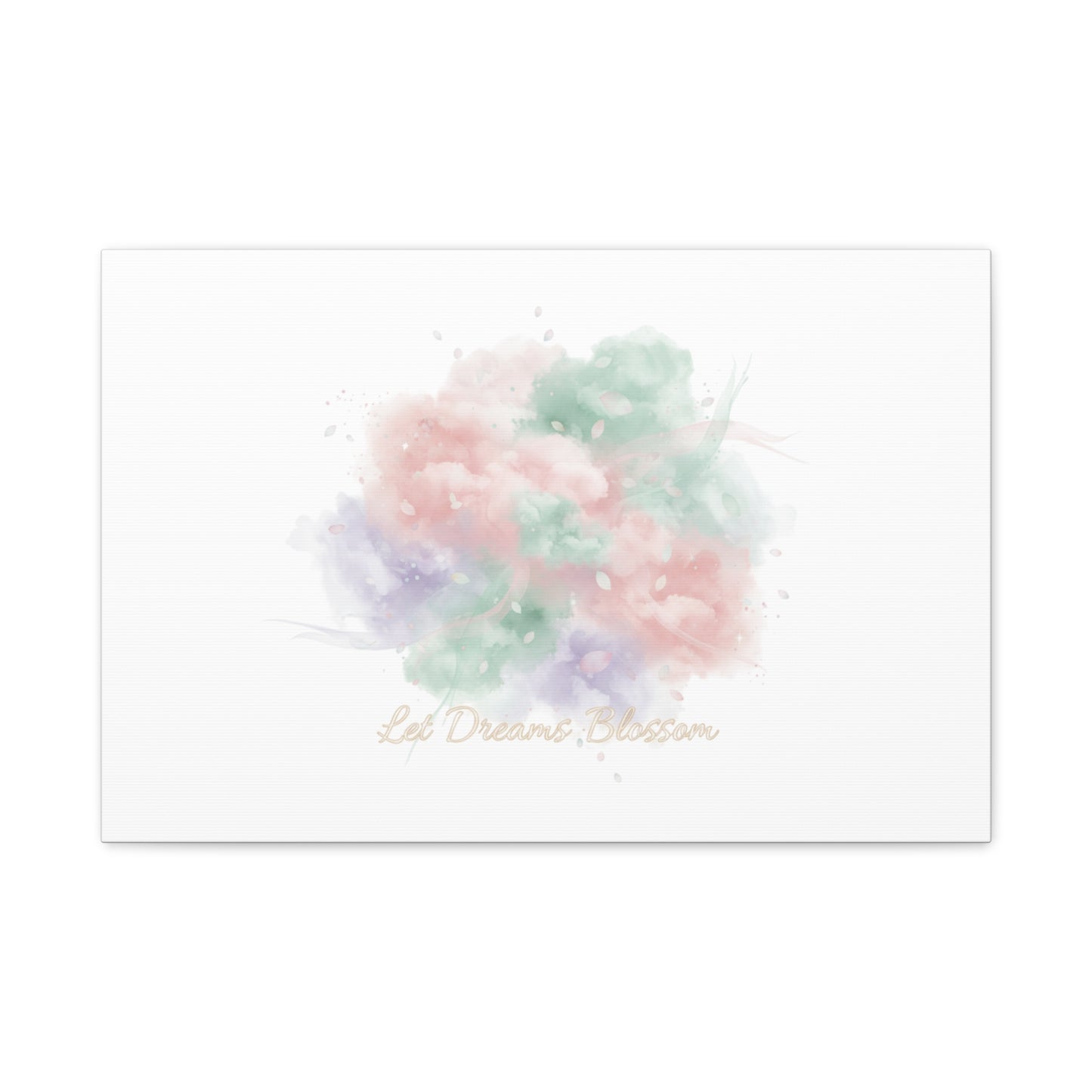 Dreamy Pastel Blossom Canvas | Matte Stretched Wall Art, pastel winter design