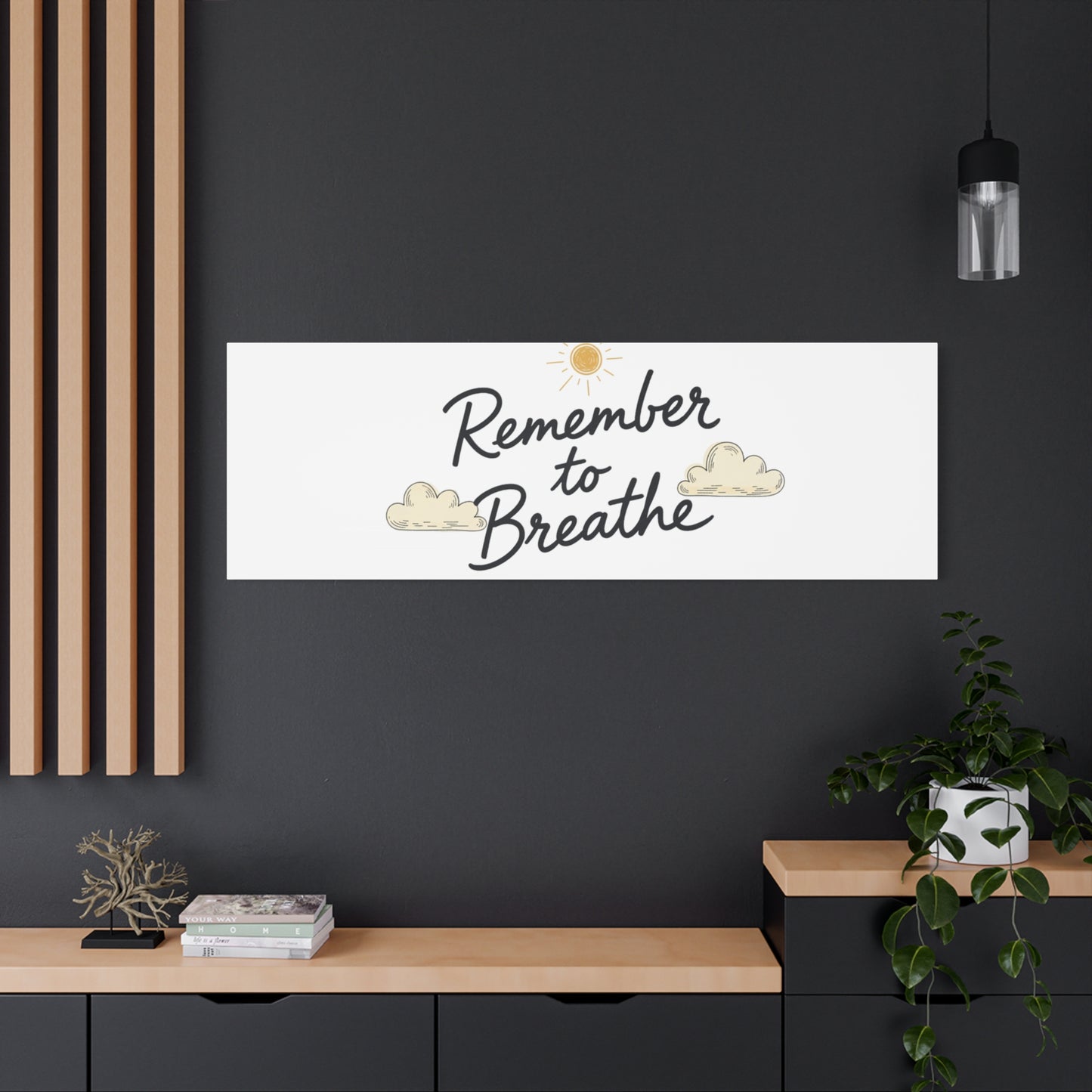 Remember to Breathe Canvas | analogue reminder, handwritten note aesthetic