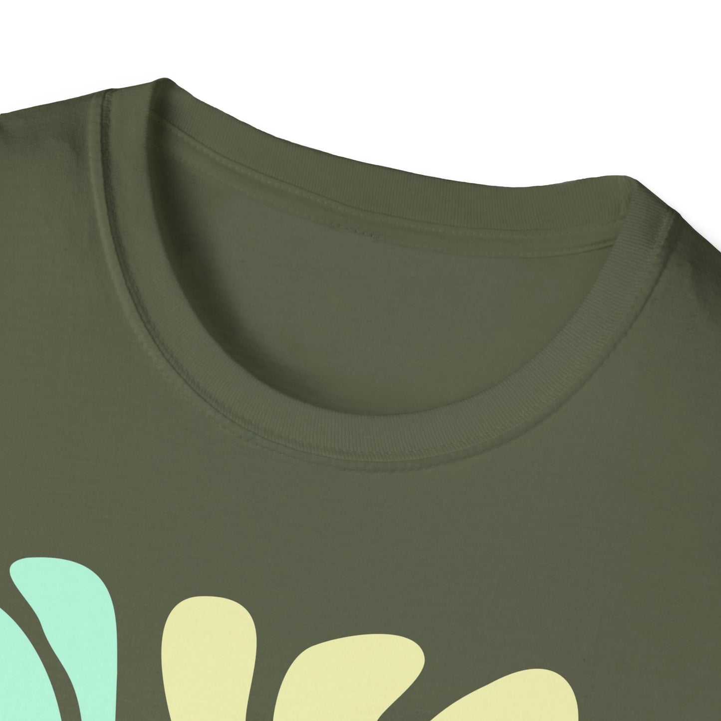 Teach Peace Floral T-Shirt — Retro Pastel Flower Graphic Tee