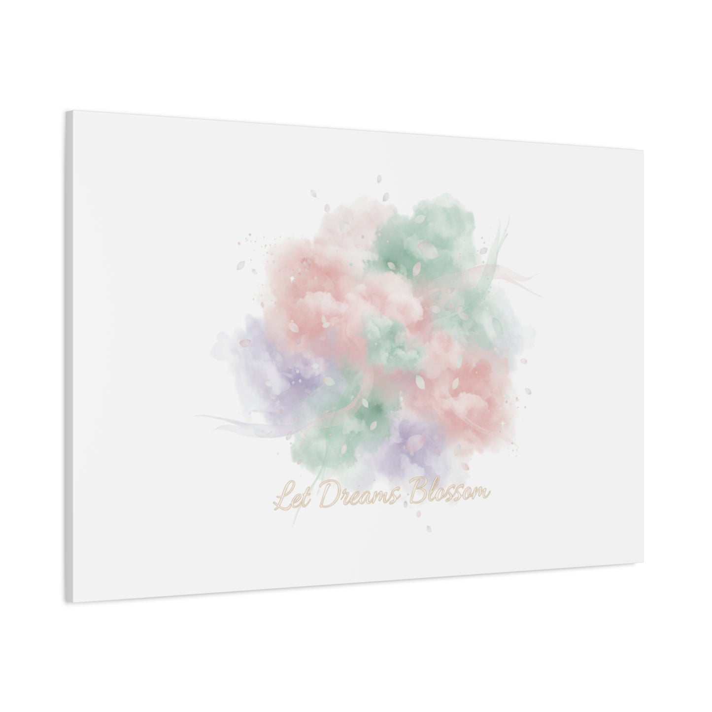 Dreamy Pastel Blossom Canvas | Matte Stretched Wall Art, pastel winter design
