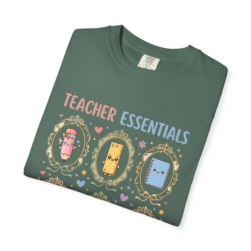 Teacher Essentials T-Shirt — Cute Classroom Supplies Graphic Tee