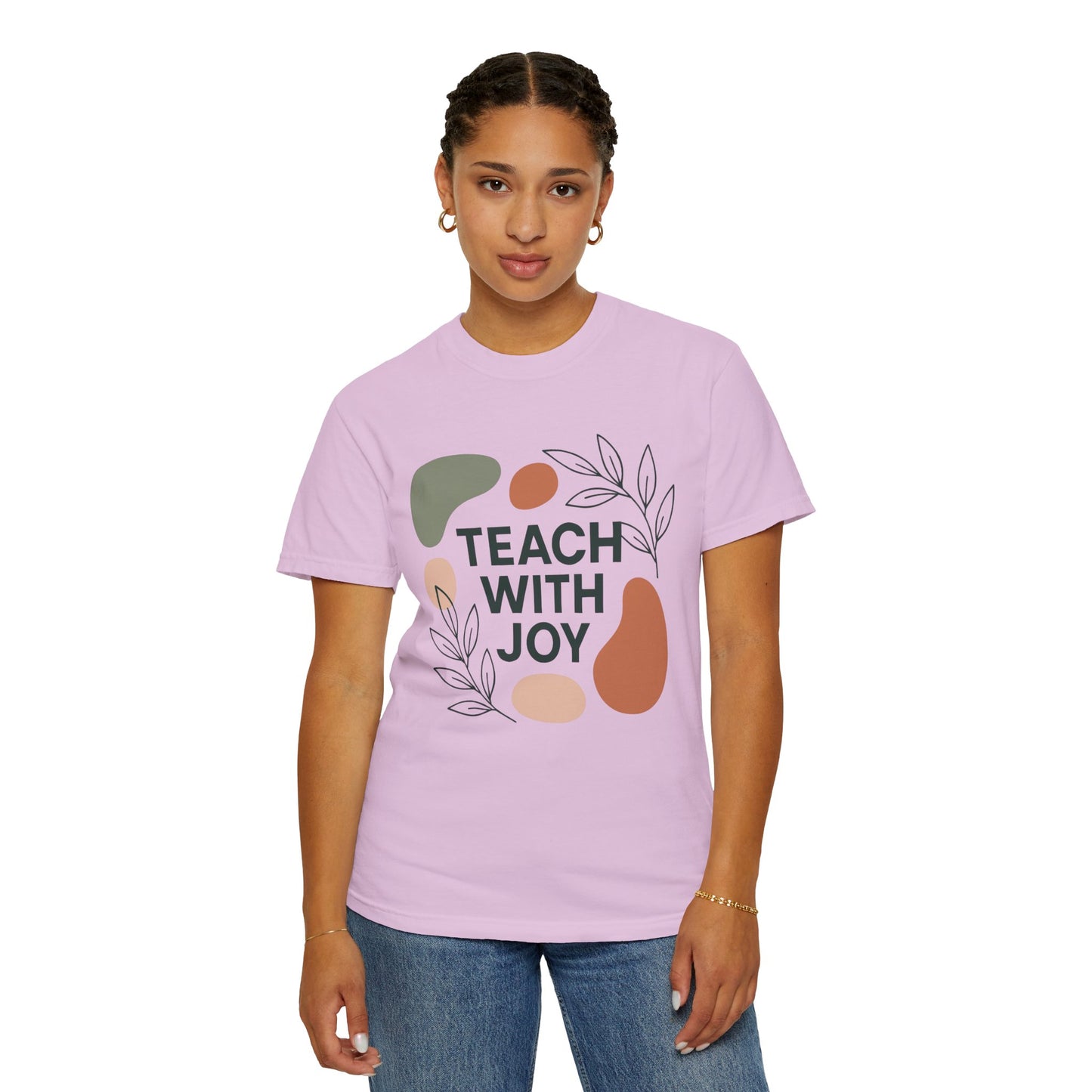 Teach With Joy Shirt | Boho Teacher Tee | Comfort Colors® Graphic T-Shirt
