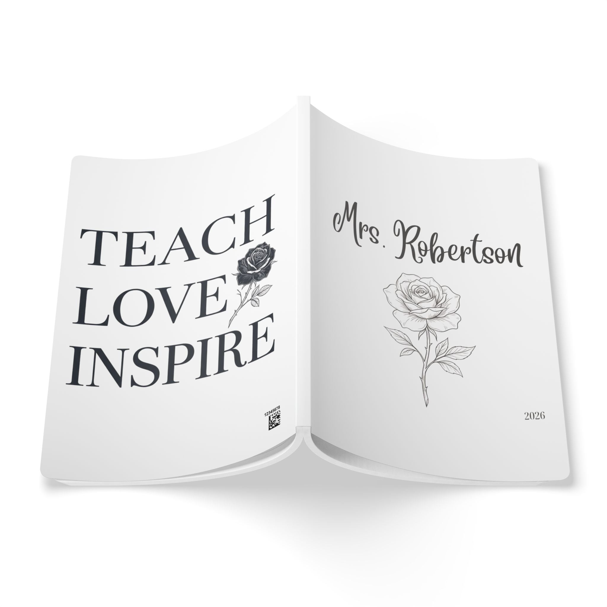 Personalized Name Floral Softcover Journal