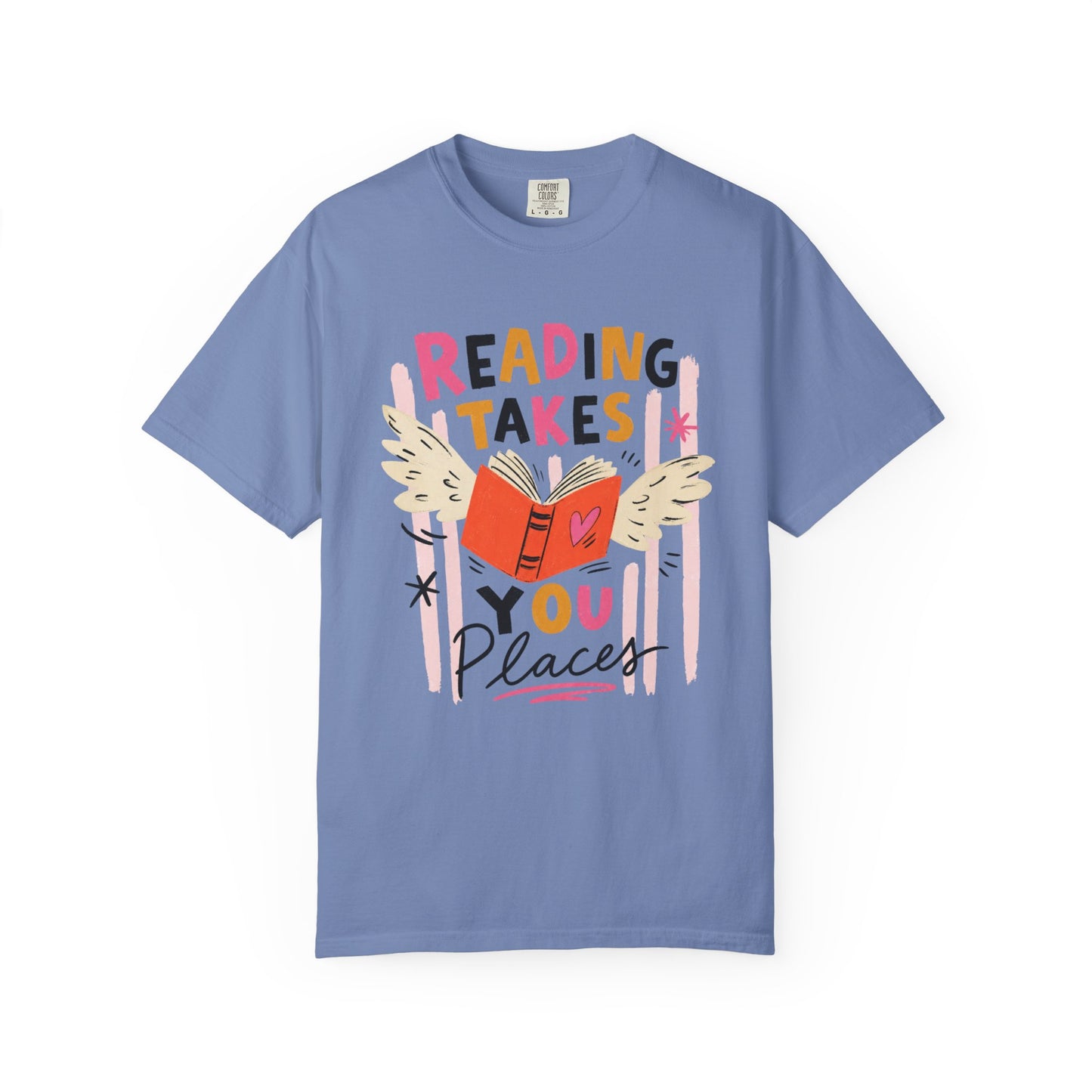 Reading Takes You Places T-Shirt, Comfort Colors 1717