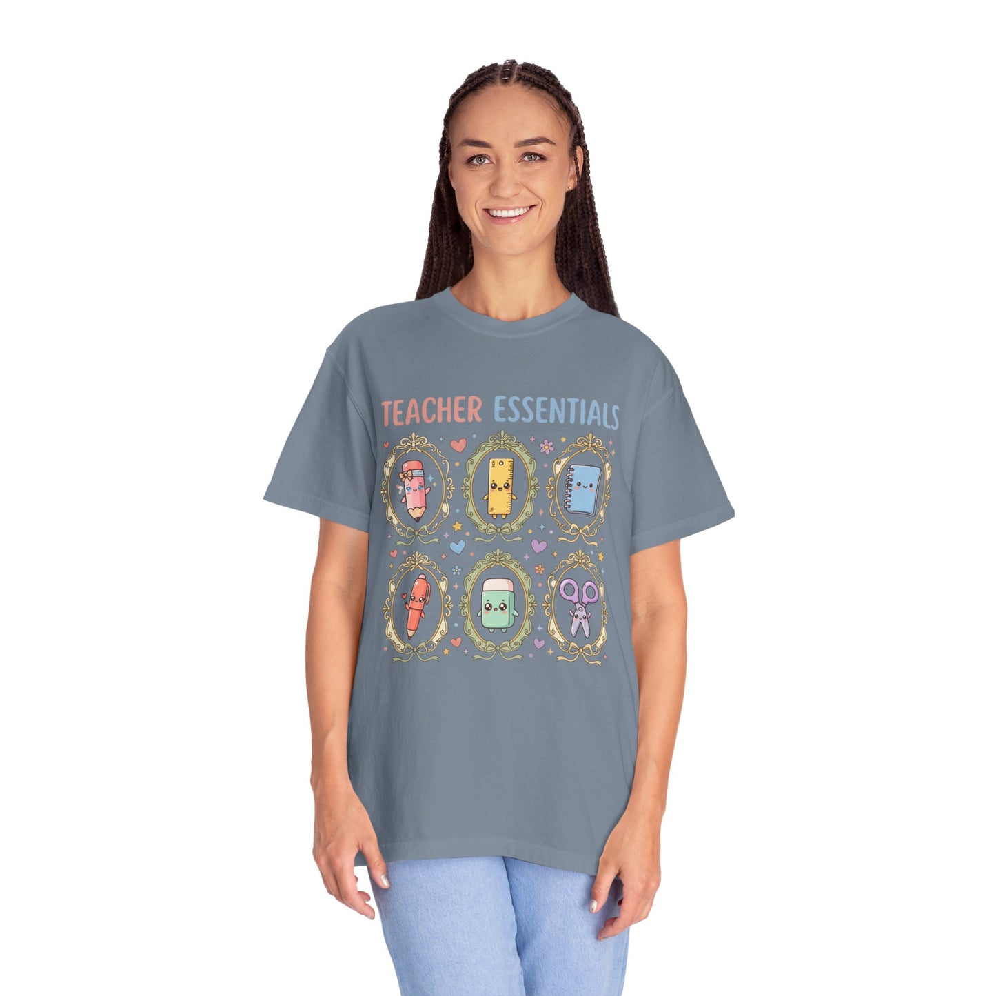 Teacher Essentials T-Shirt — Cute Classroom Supplies Graphic Tee
