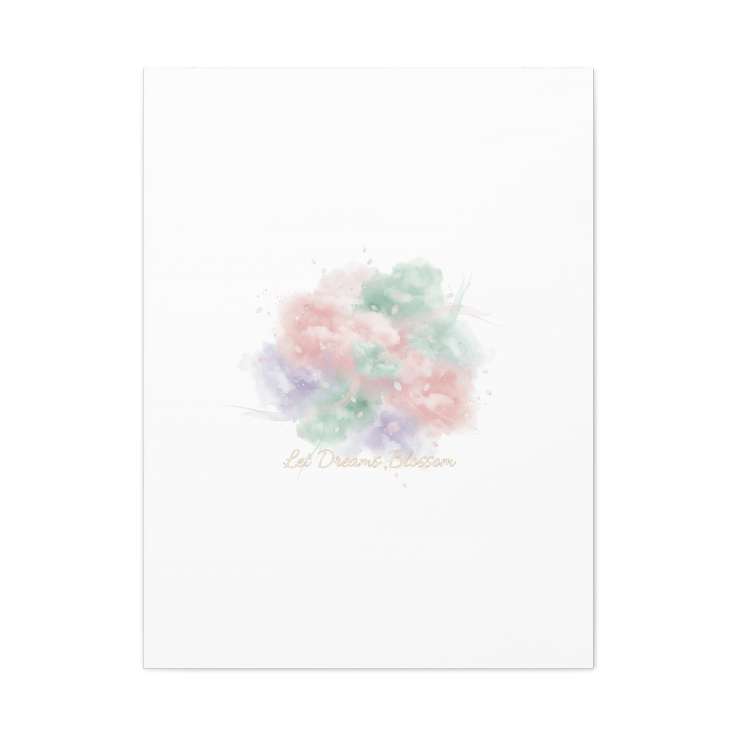 Dreamy Pastel Blossom Canvas | Matte Stretched Wall Art, pastel winter design