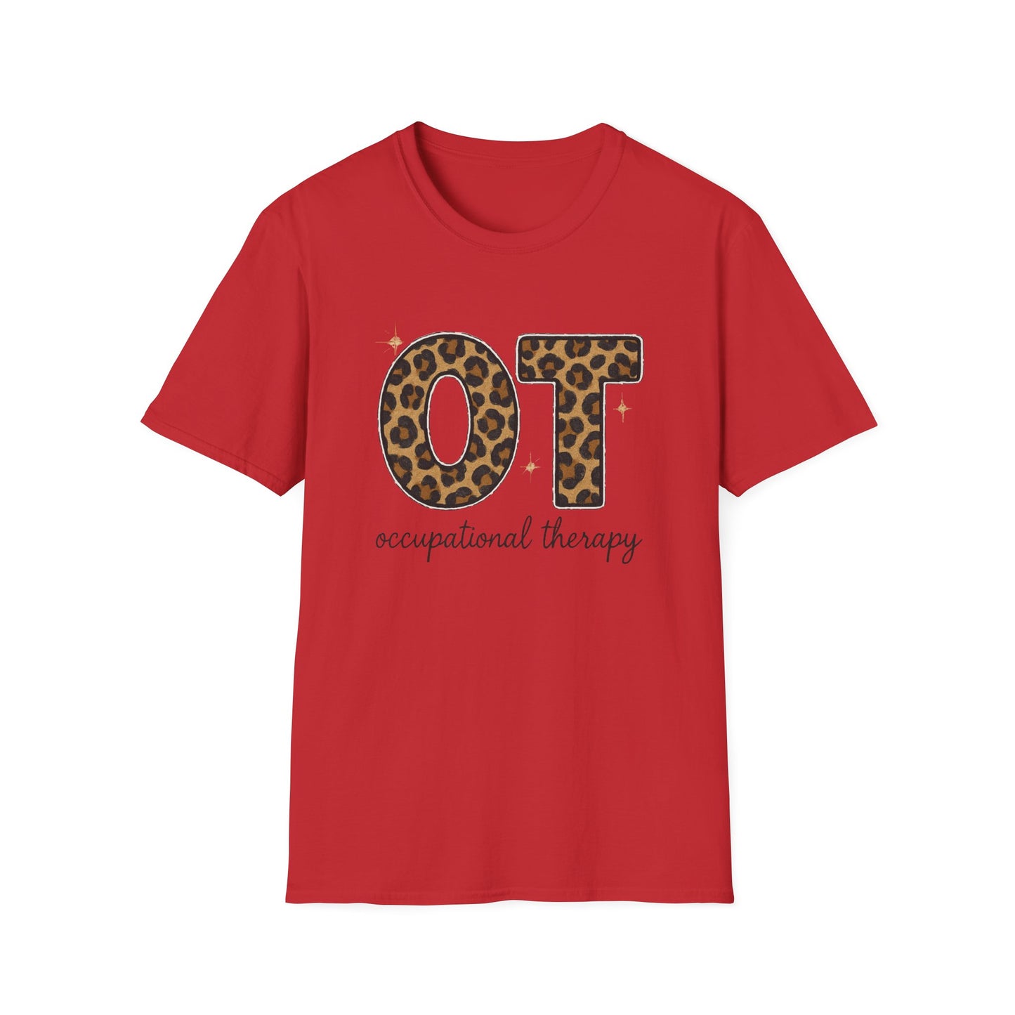 OT Leopard Print Occupational Therapy T-Shirt