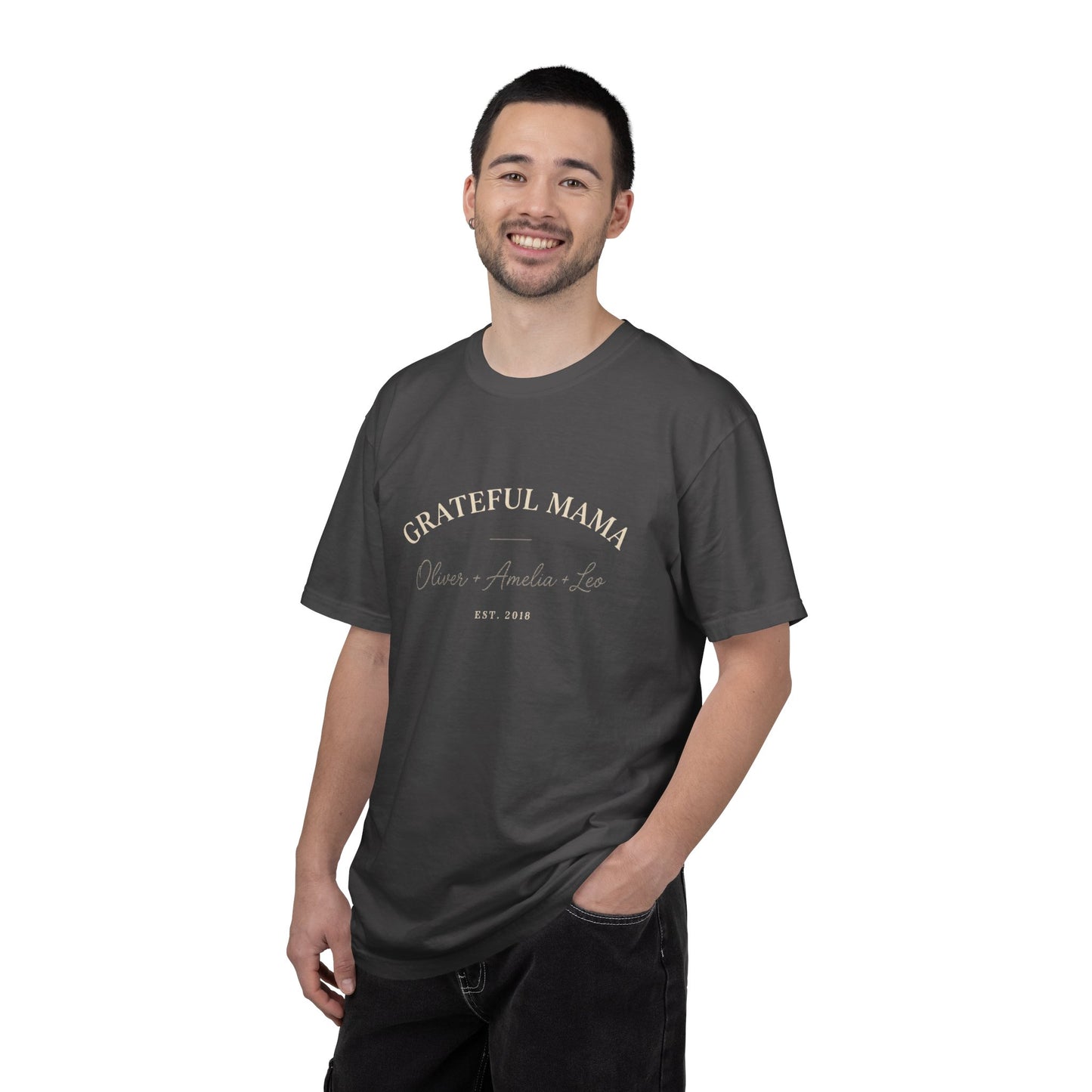 Grateful Mama T-Shirt – Personalized Family Names & Year