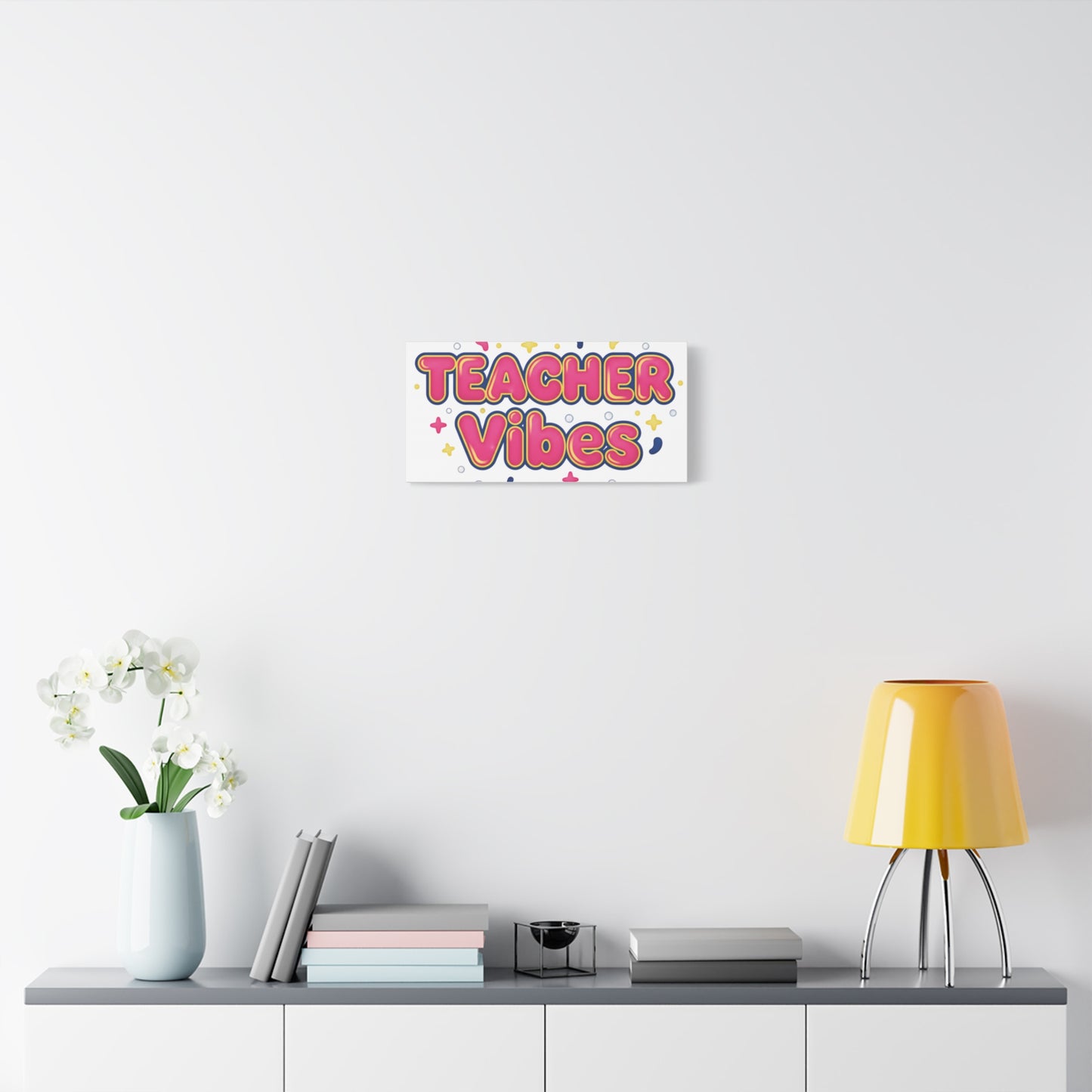 Teacher Vibes Canvas | Dopamine Decor, Neon Gradient Squishy Art