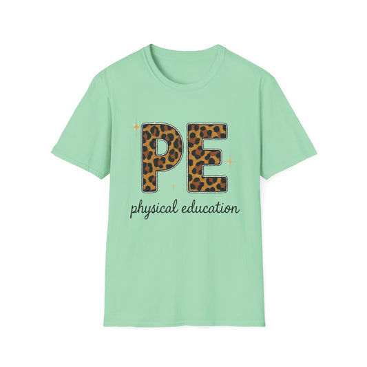 PE Leopard Print Physical Education T-Shirt — Cute PE Teacher Tee