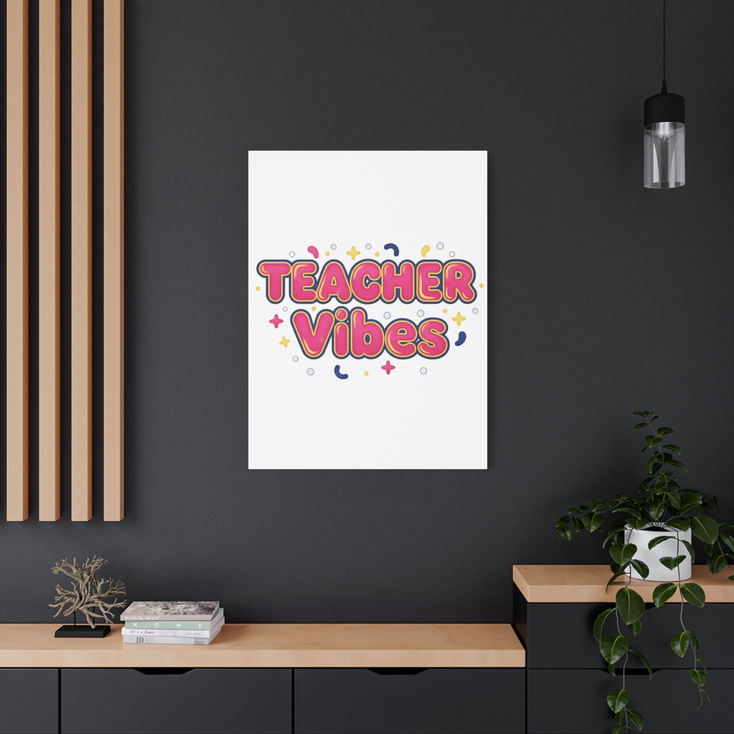 Teacher Vibes Canvas | Dopamine Decor, Neon Gradient Squishy Art
