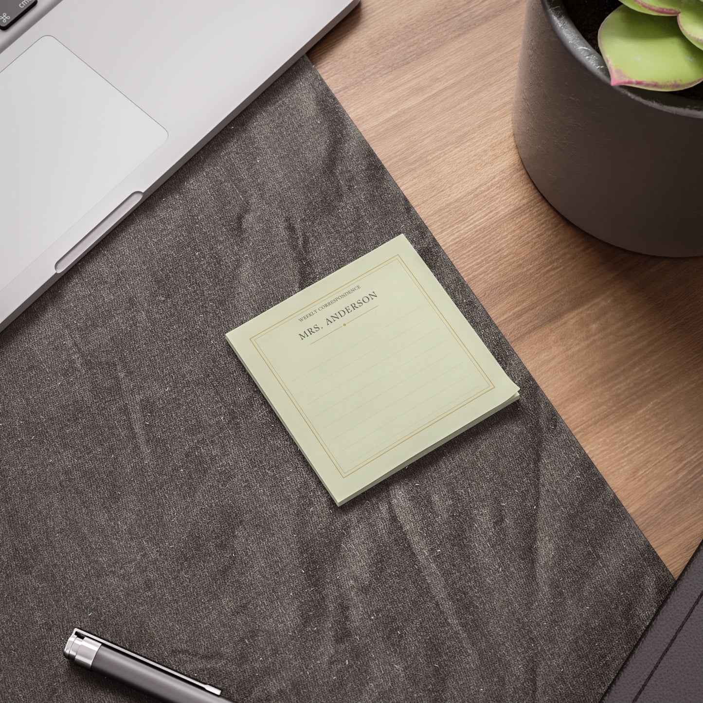Personalized Teacher Sticky Notes, Custom Name Notepad Gift
