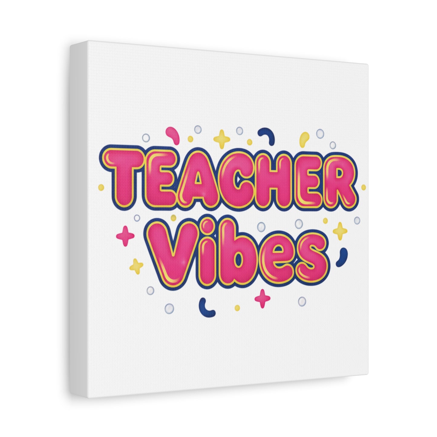 Teacher Vibes Canvas | Dopamine Decor, Neon Gradient Squishy Art