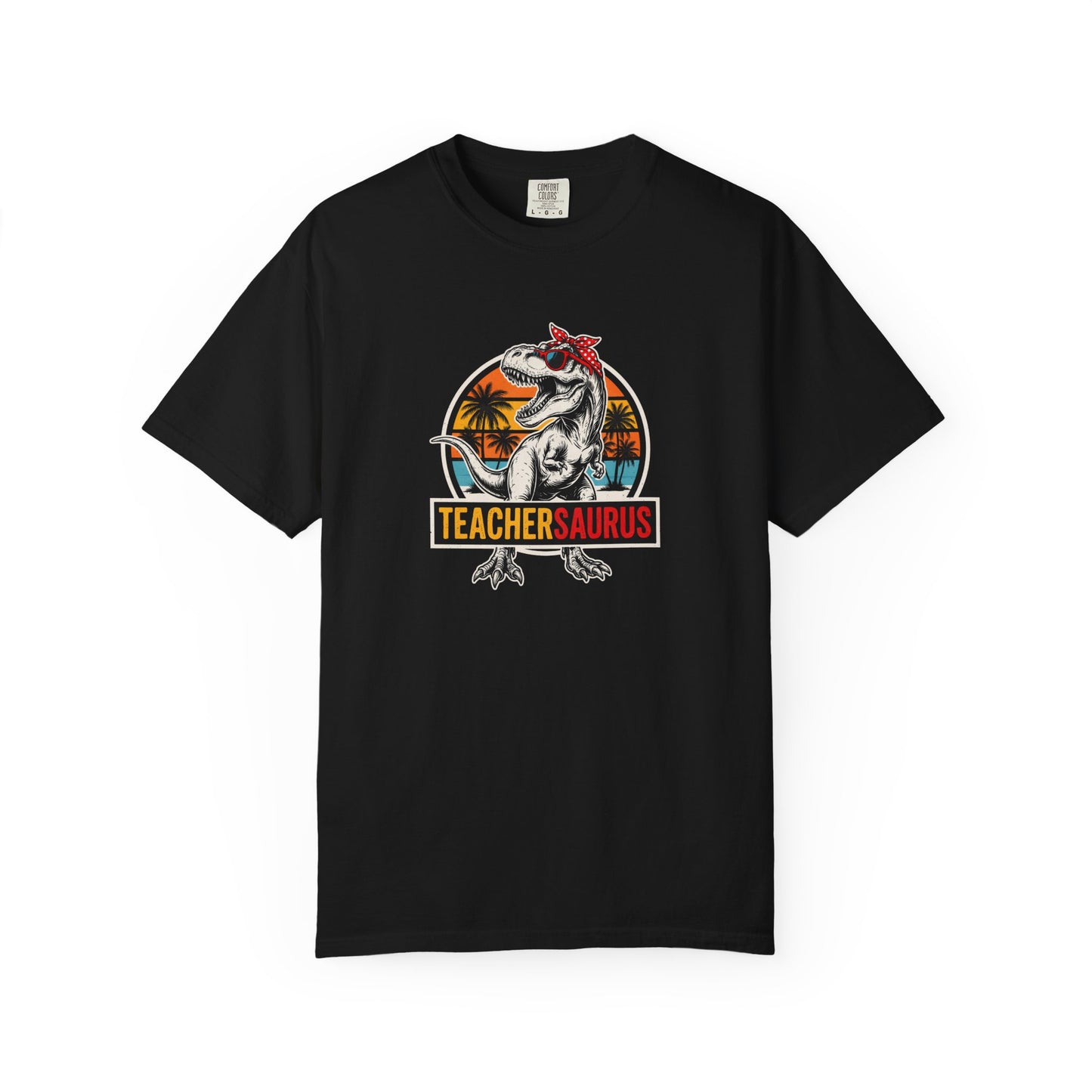 Funny Teachersaurus Comfort Colors Shirt: Dinosaur Teacher Graphic Tee