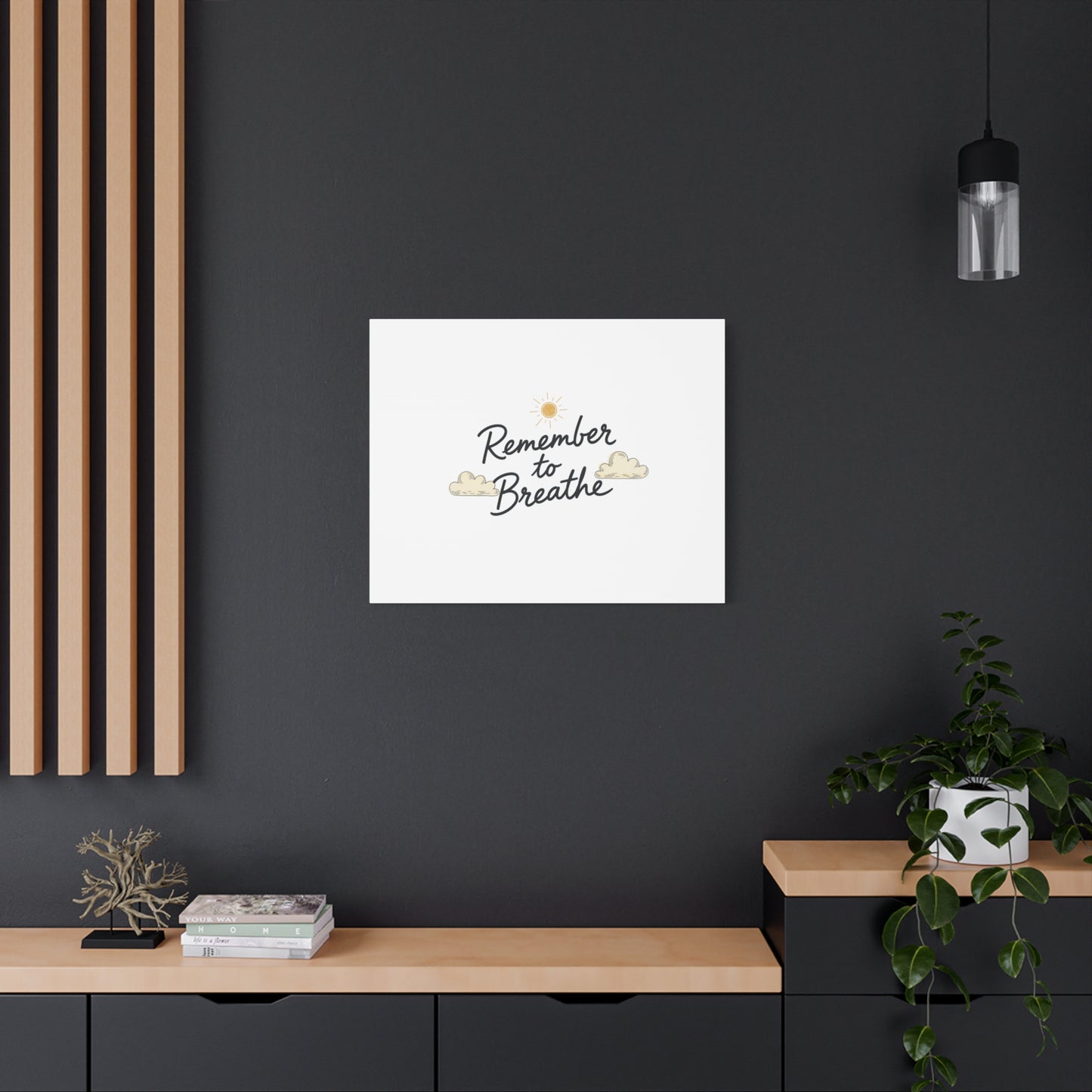 Remember to Breathe Canvas | analogue reminder, handwritten note aesthetic