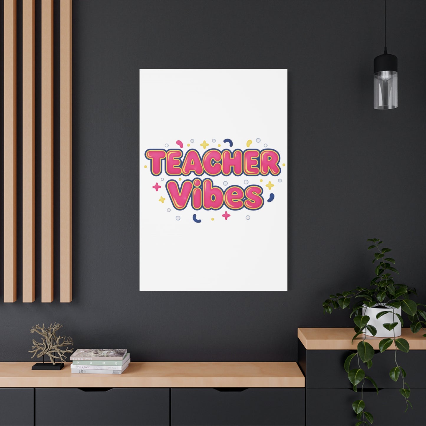 Teacher Vibes Canvas | Dopamine Decor, Neon Gradient Squishy Art