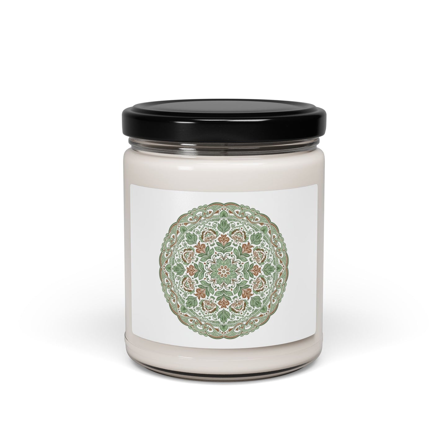 Teacher Gift Soy Candle | Classroom Calm Botanical Mandala Candle | Relaxing Home Decor for Educators | Thoughtful Teacher Appreciation Gift