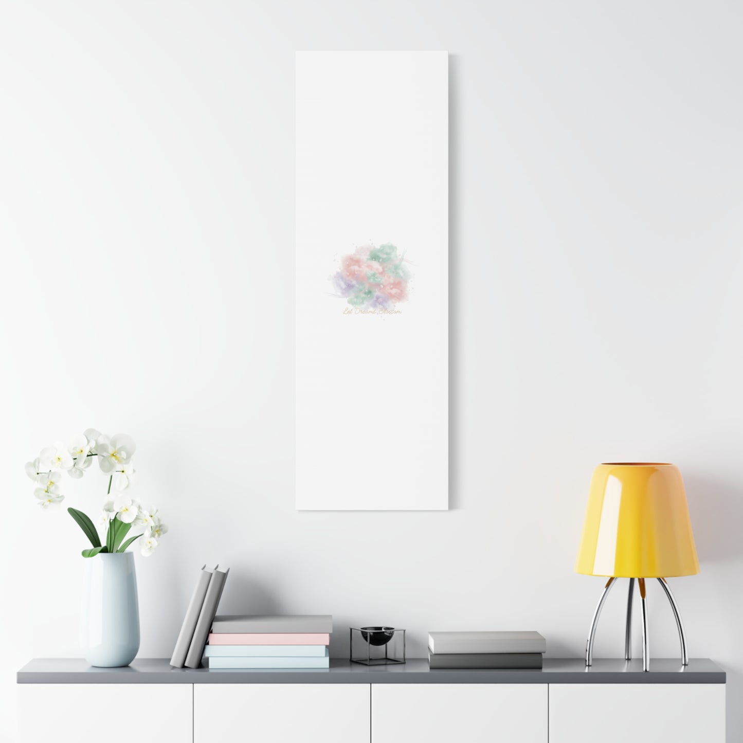 Dreamy Pastel Blossom Canvas | Matte Stretched Wall Art, pastel winter design