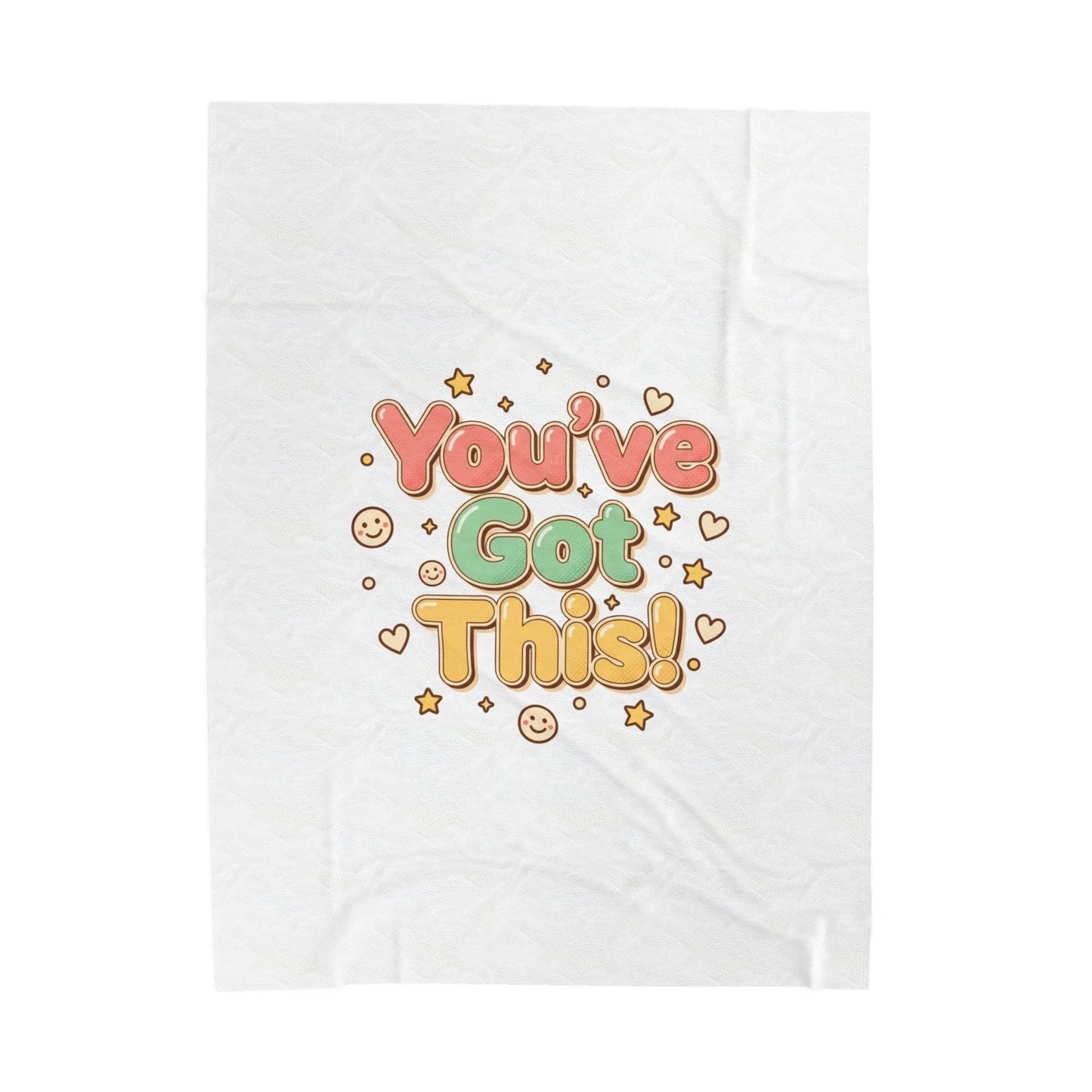 You’ve Got This! Plush Blanket | Playful Conversational Graphics, Cute Affirmation Throw