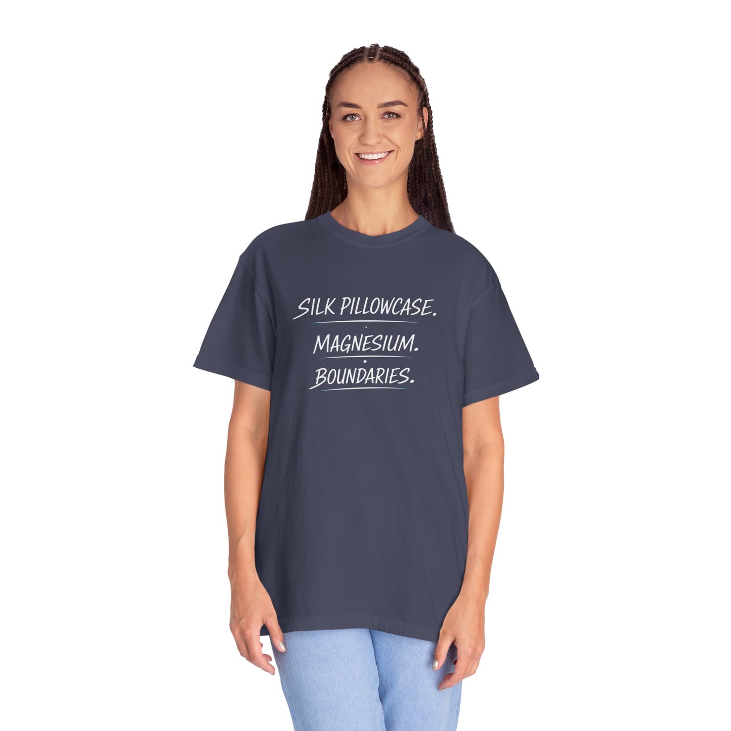 Silk Pillowcase. Magnesium. Boundaries T-Shirt