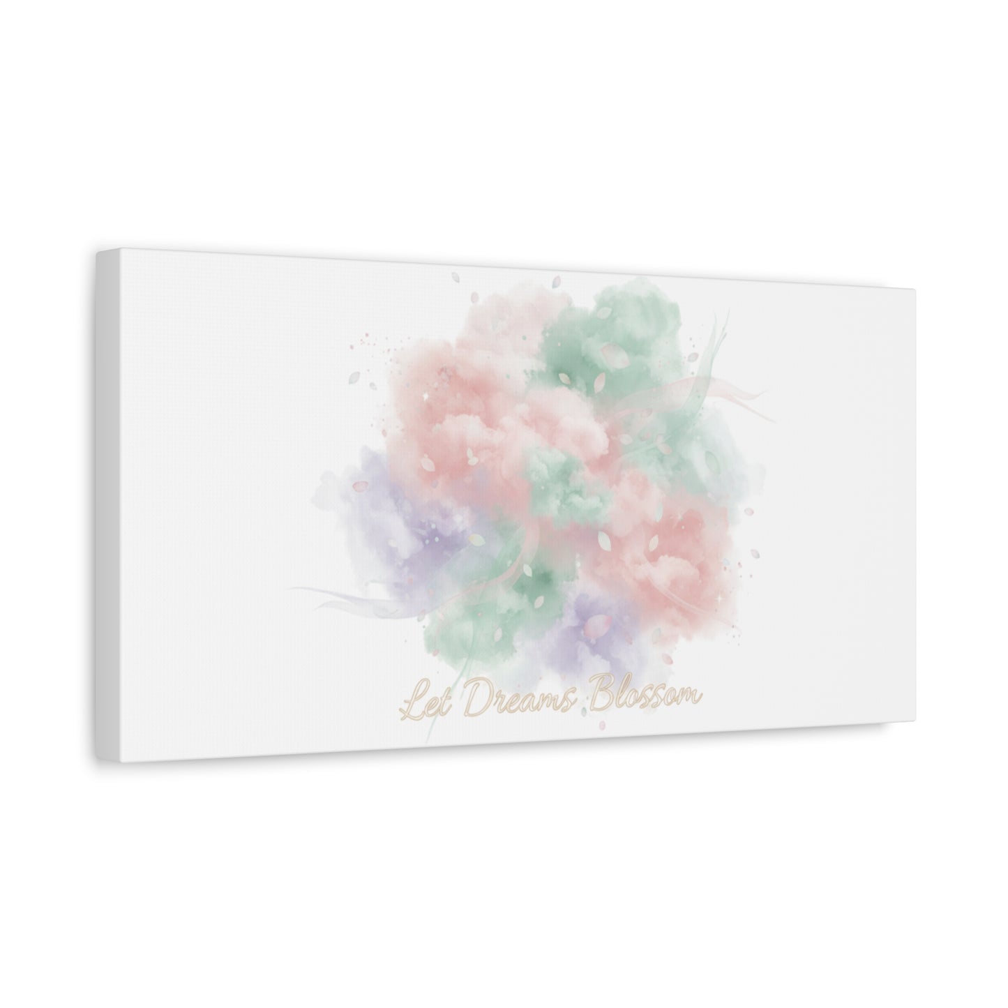 Dreamy Pastel Blossom Canvas | Matte Stretched Wall Art, pastel winter design