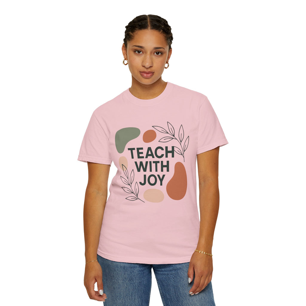 Teach With Joy Shirt | Boho Teacher Tee | Comfort Colors® Graphic T-Shirt