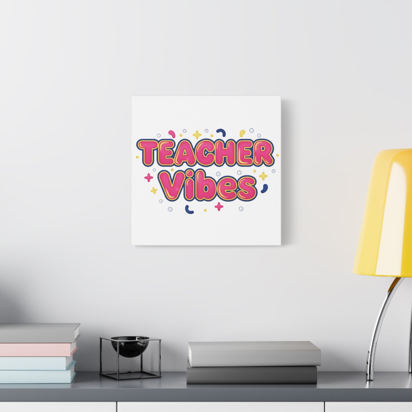 Teacher Vibes Canvas | Dopamine Decor, Neon Gradient Squishy Art