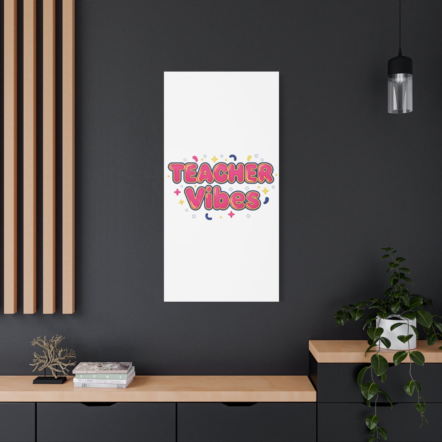 Teacher Vibes Canvas | Dopamine Decor, Neon Gradient Squishy Art