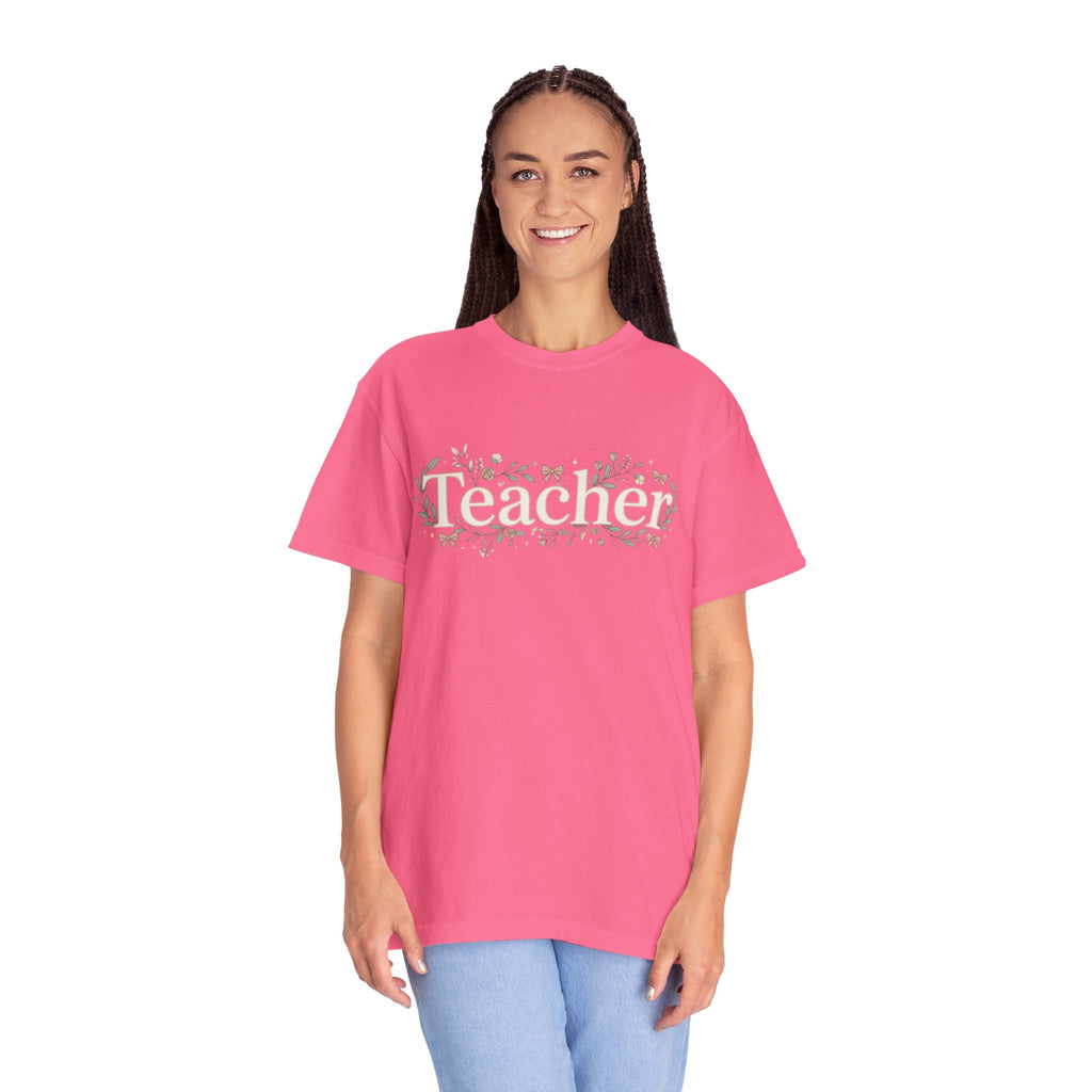 Teacher Floral T‑Shirt