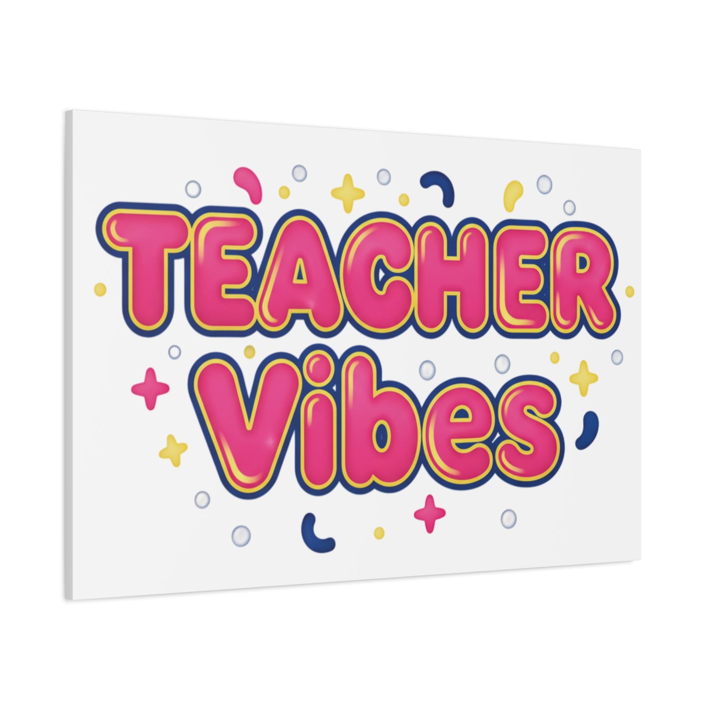 Teacher Vibes Canvas | Dopamine Decor, Neon Gradient Squishy Art