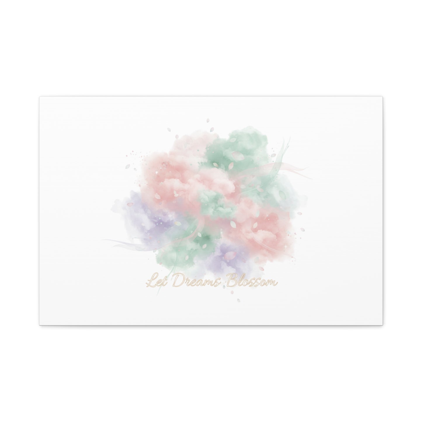 Dreamy Pastel Blossom Canvas | Matte Stretched Wall Art, pastel winter design