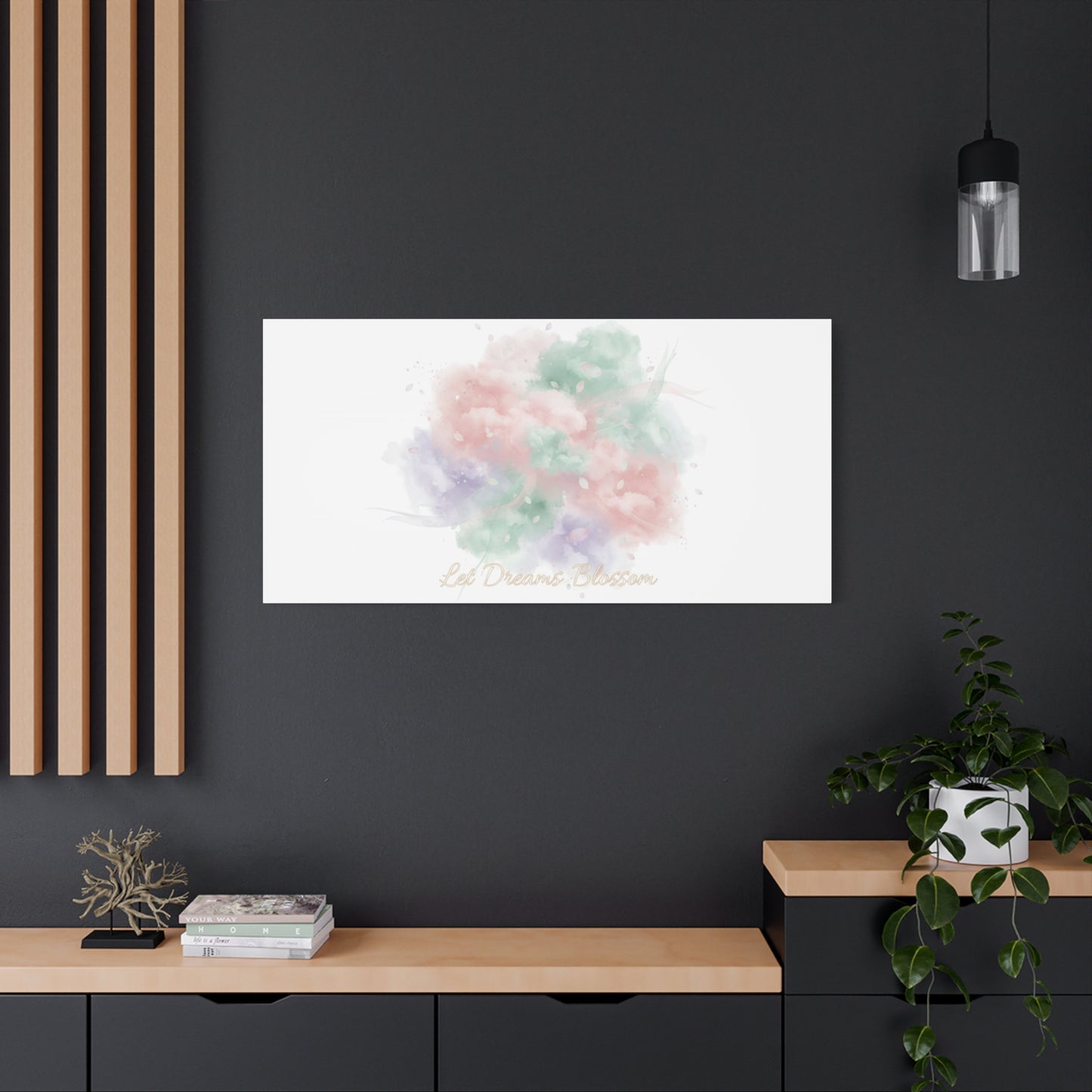 Dreamy Pastel Blossom Canvas | Matte Stretched Wall Art, pastel winter design