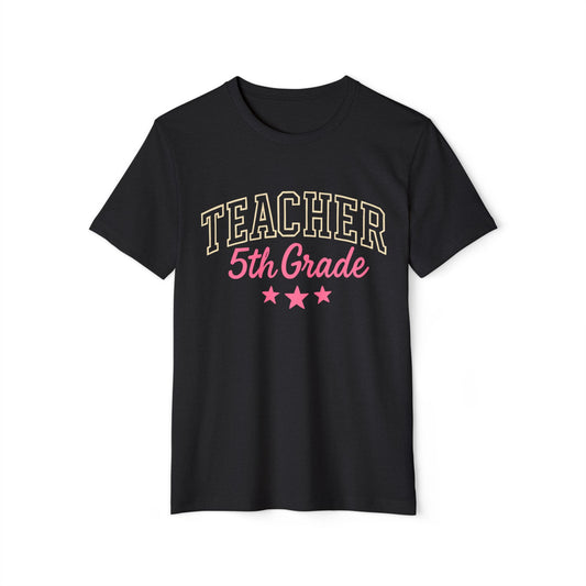 Teacher 5th Grade T-Shirt – Retro School Staff Gift