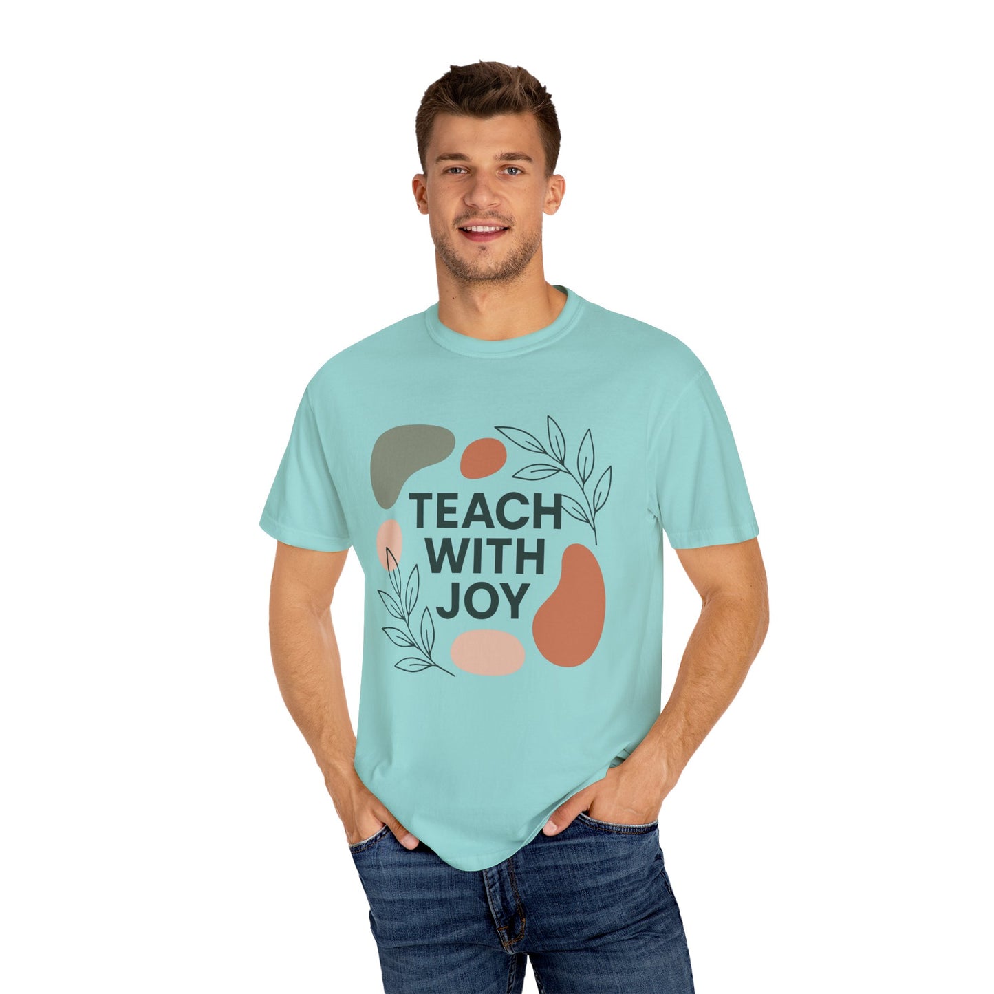Teach With Joy Shirt | Boho Teacher Tee | Comfort Colors® Graphic T-Shirt