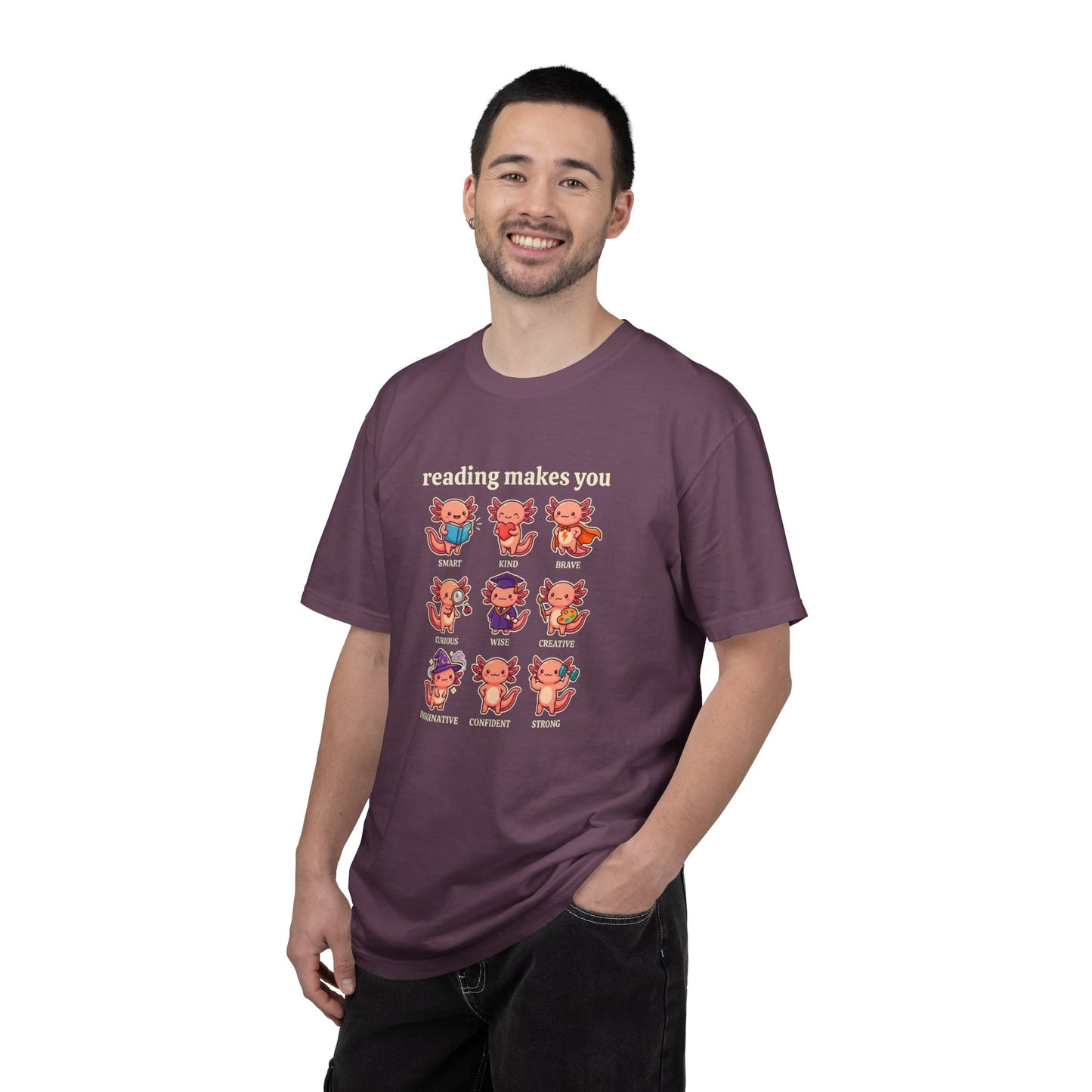 Axolotl Reading Makes You T‑Shirt