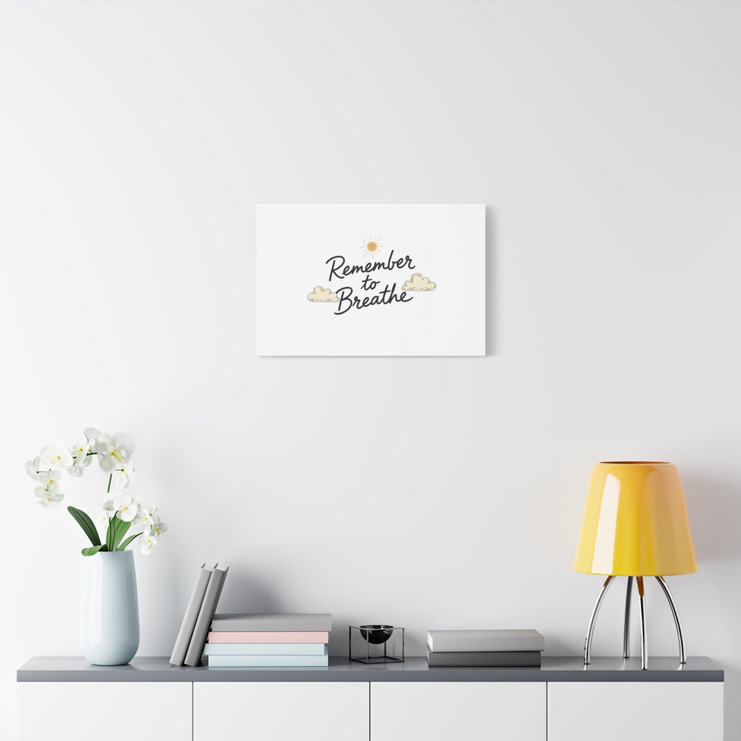Remember to Breathe Canvas | analogue reminder, handwritten note aesthetic