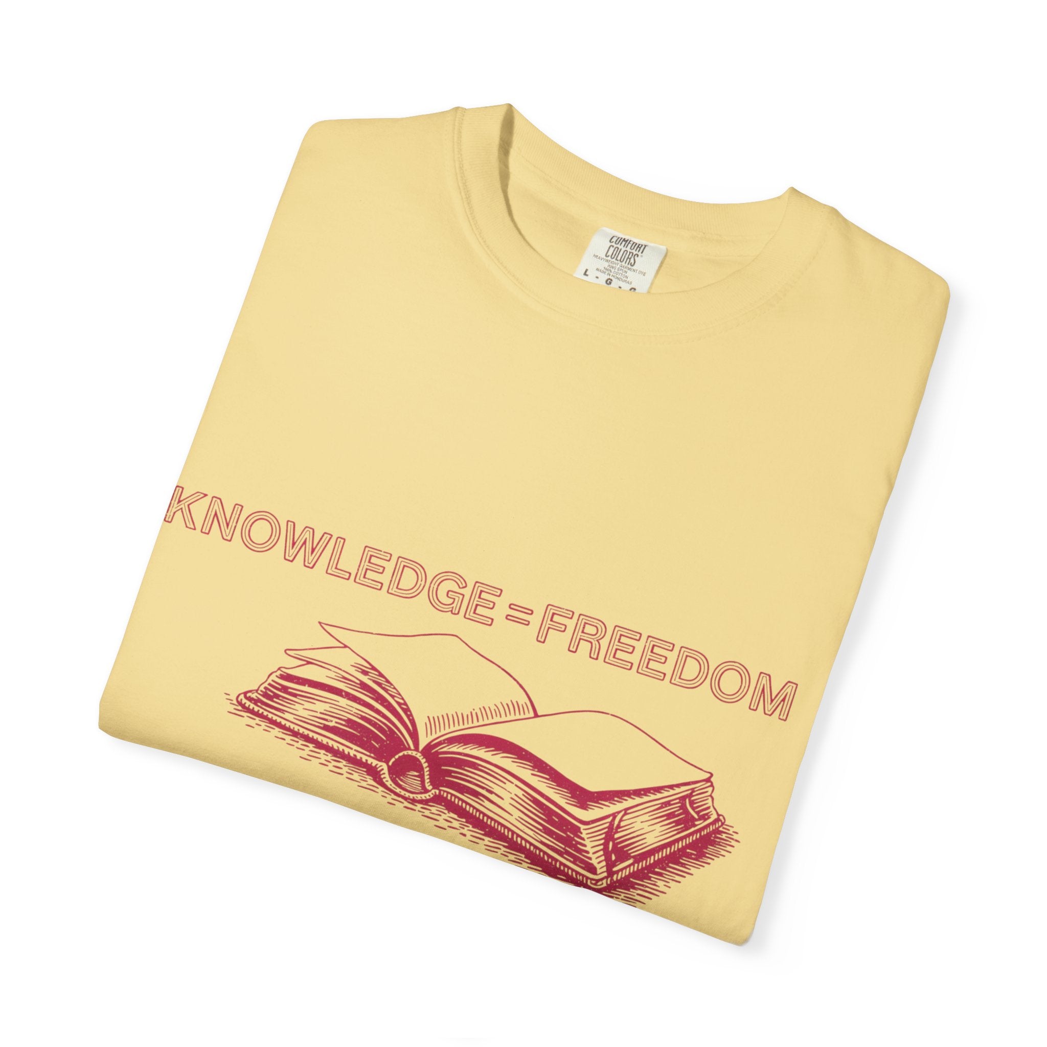 Knowledge = Freedom Shirt | Teacher Book Graphic Tee | Comfort Colors® Butter