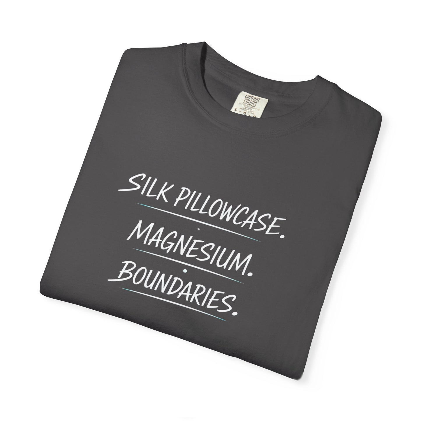 Silk Pillowcase. Magnesium. Boundaries T-Shirt