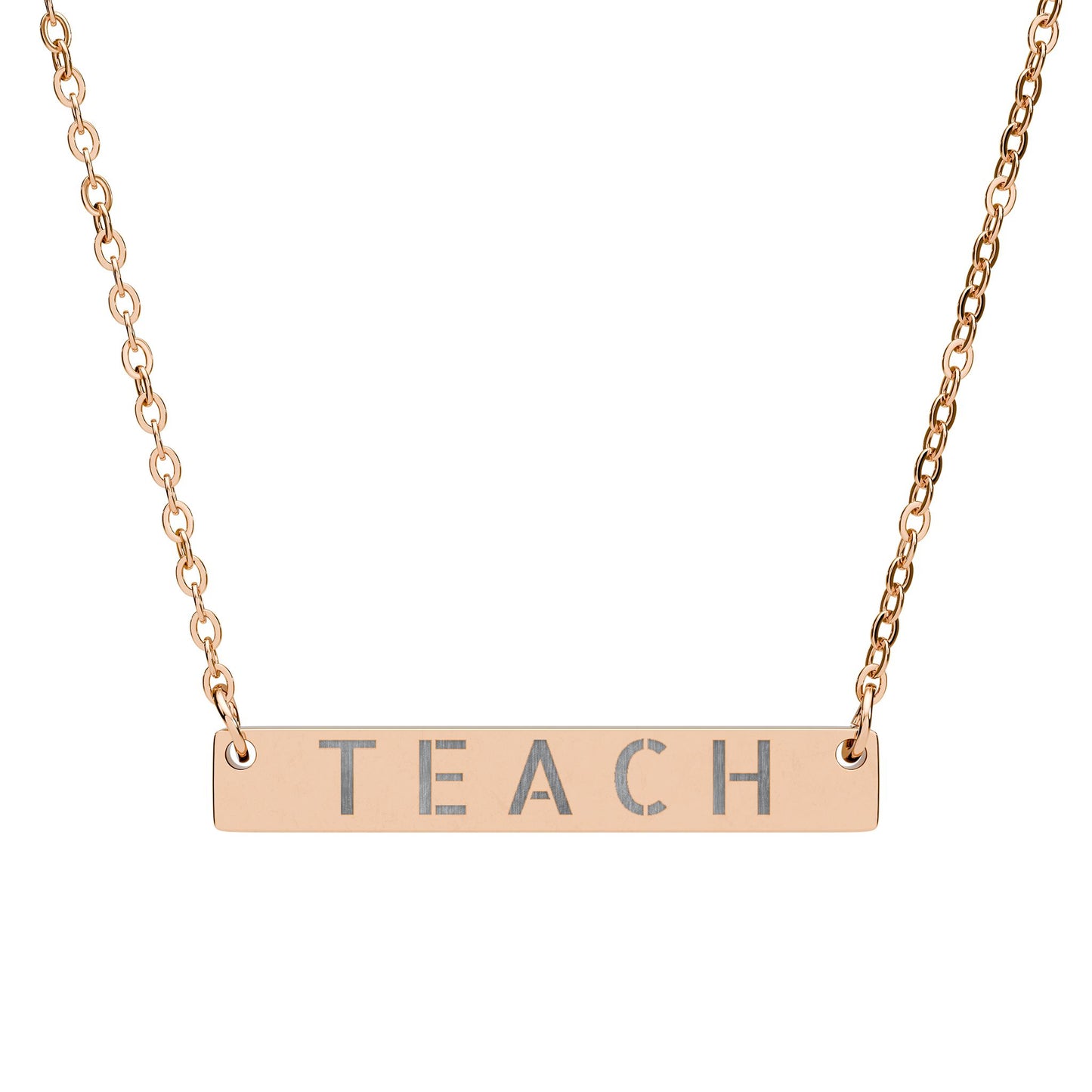 TEACH Horizontal Bar Necklace
