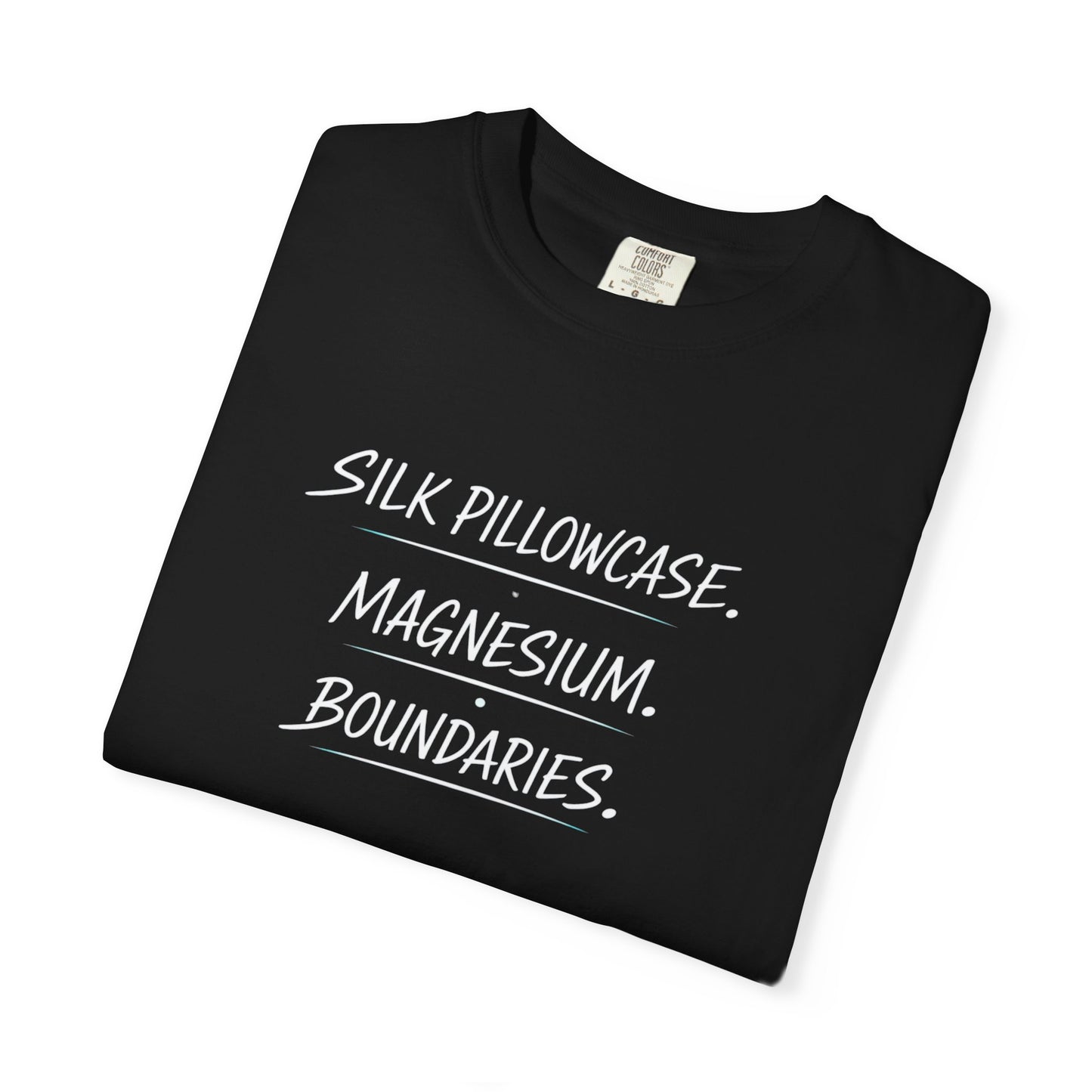 Silk Pillowcase. Magnesium. Boundaries T-Shirt
